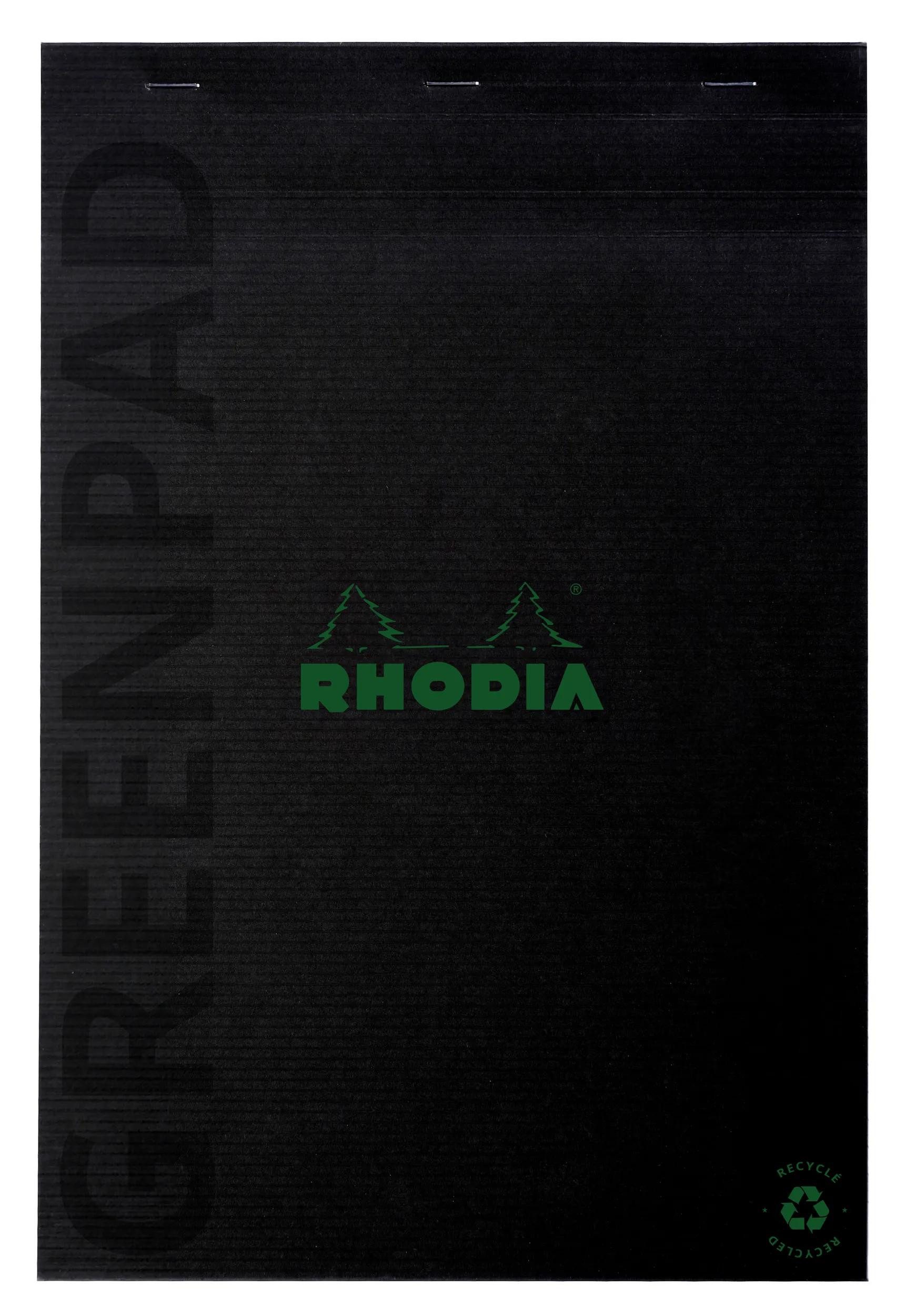Rhodia Notizheft 5x Block A4 RC Karton 350 g/m2, Nr.18, 70 Bl kariert Schwarz 18891C, Rhodia, Blöcke, Hefte und Notizbücher