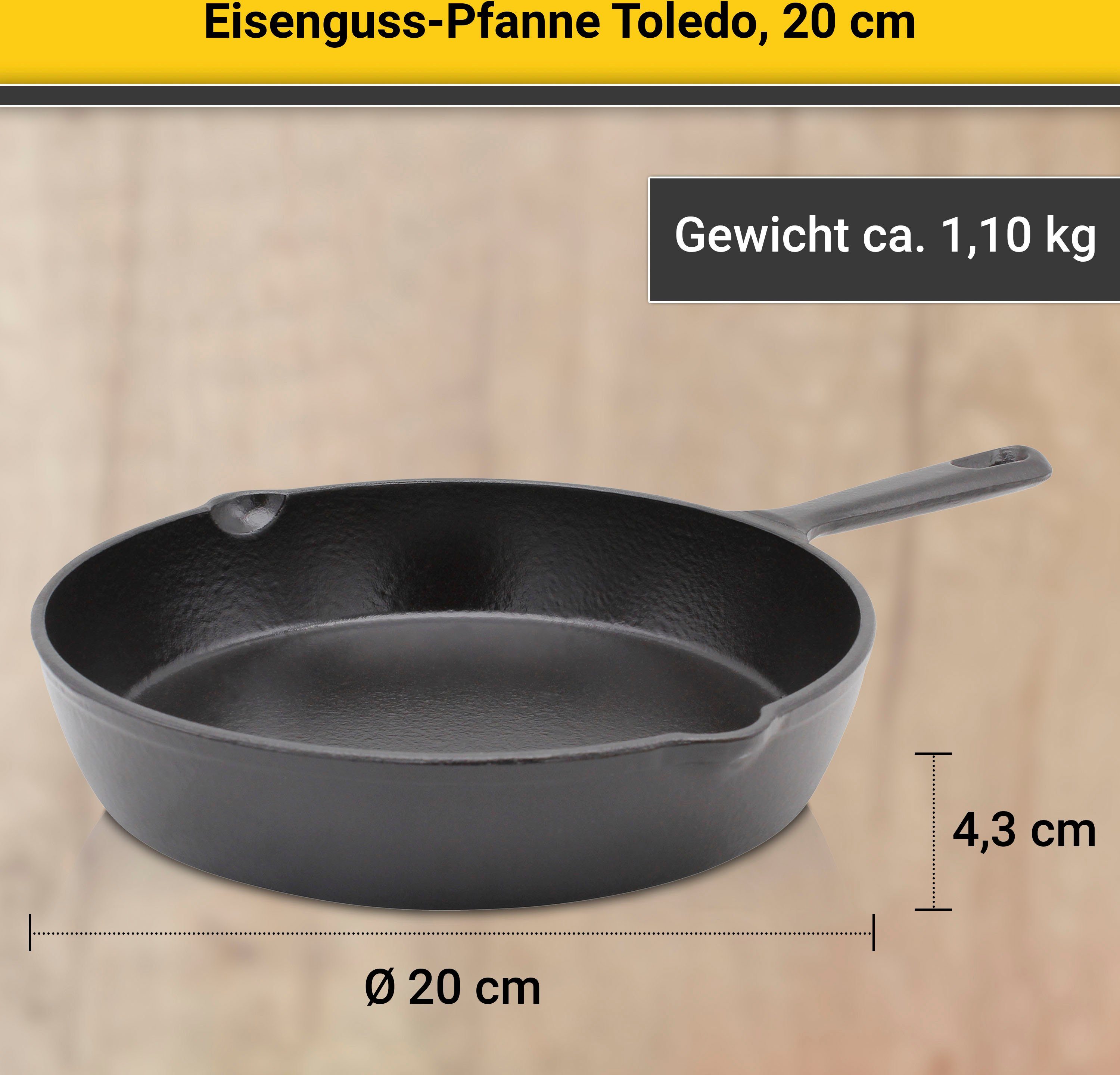 Krüger Bratpfanne Einsenguss Pfanne TOLEDO, Gusseisen (1-tlg), für Induktions-Kochfelder geeignet – Bild 2 von 5