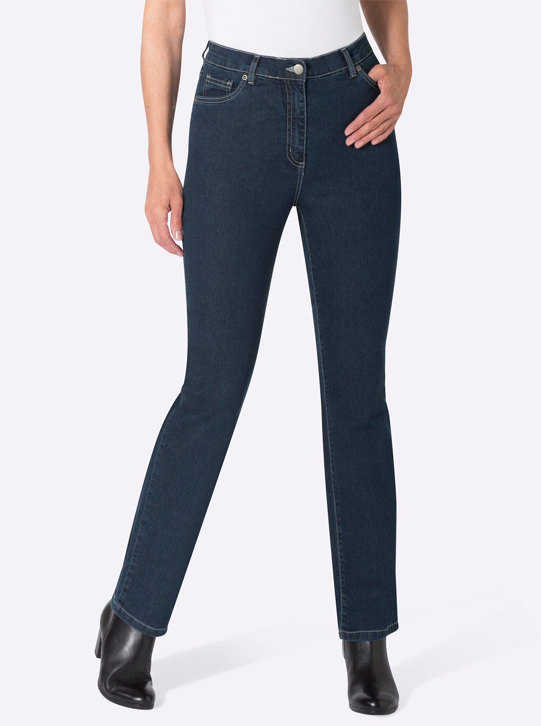 Sieh an! Bequeme Jeans blue-stone-washed