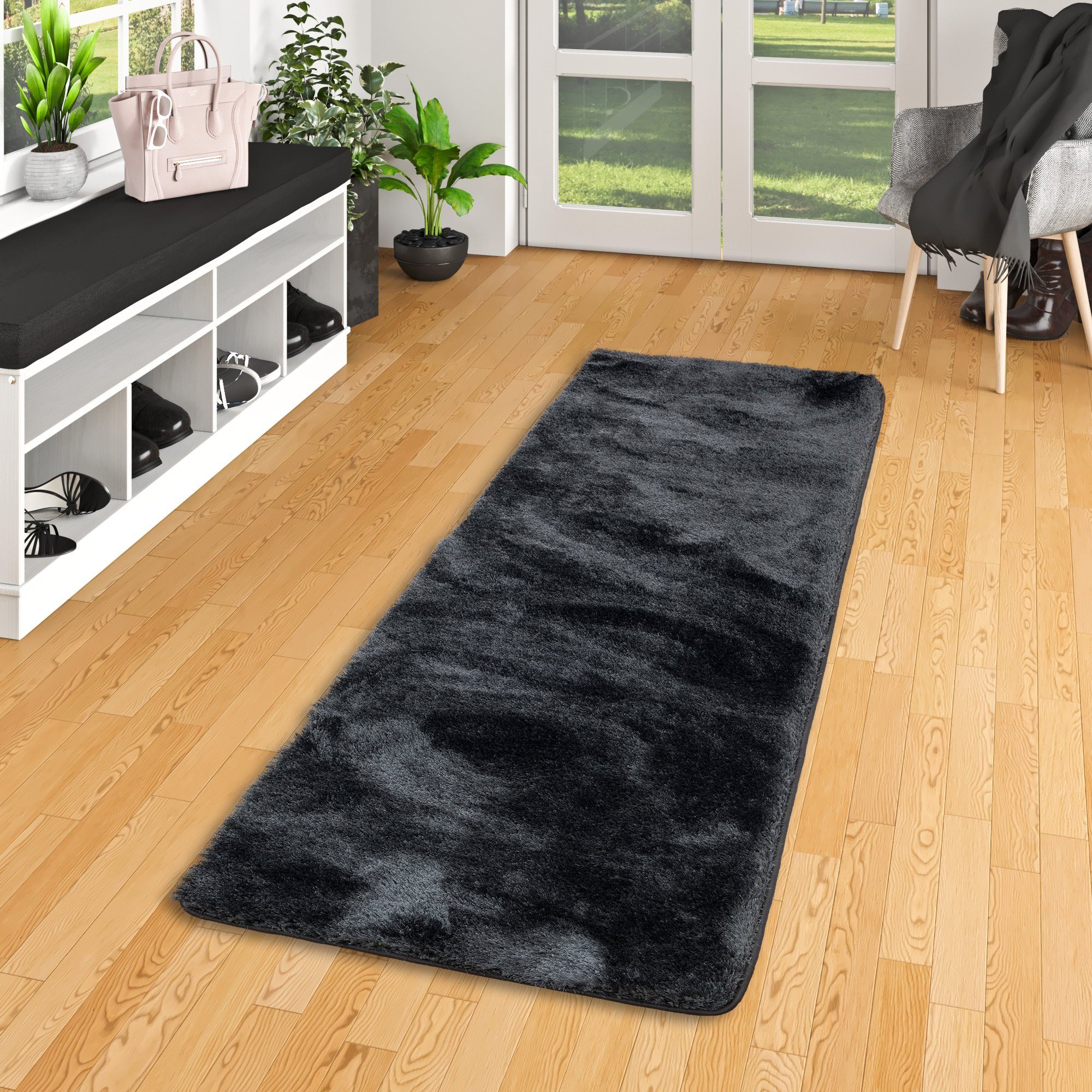 Snapstyle Hochflor-Teppich Hochflor Shaggy Teppich Feeling Mix Läufer, Rech günstig online kaufen