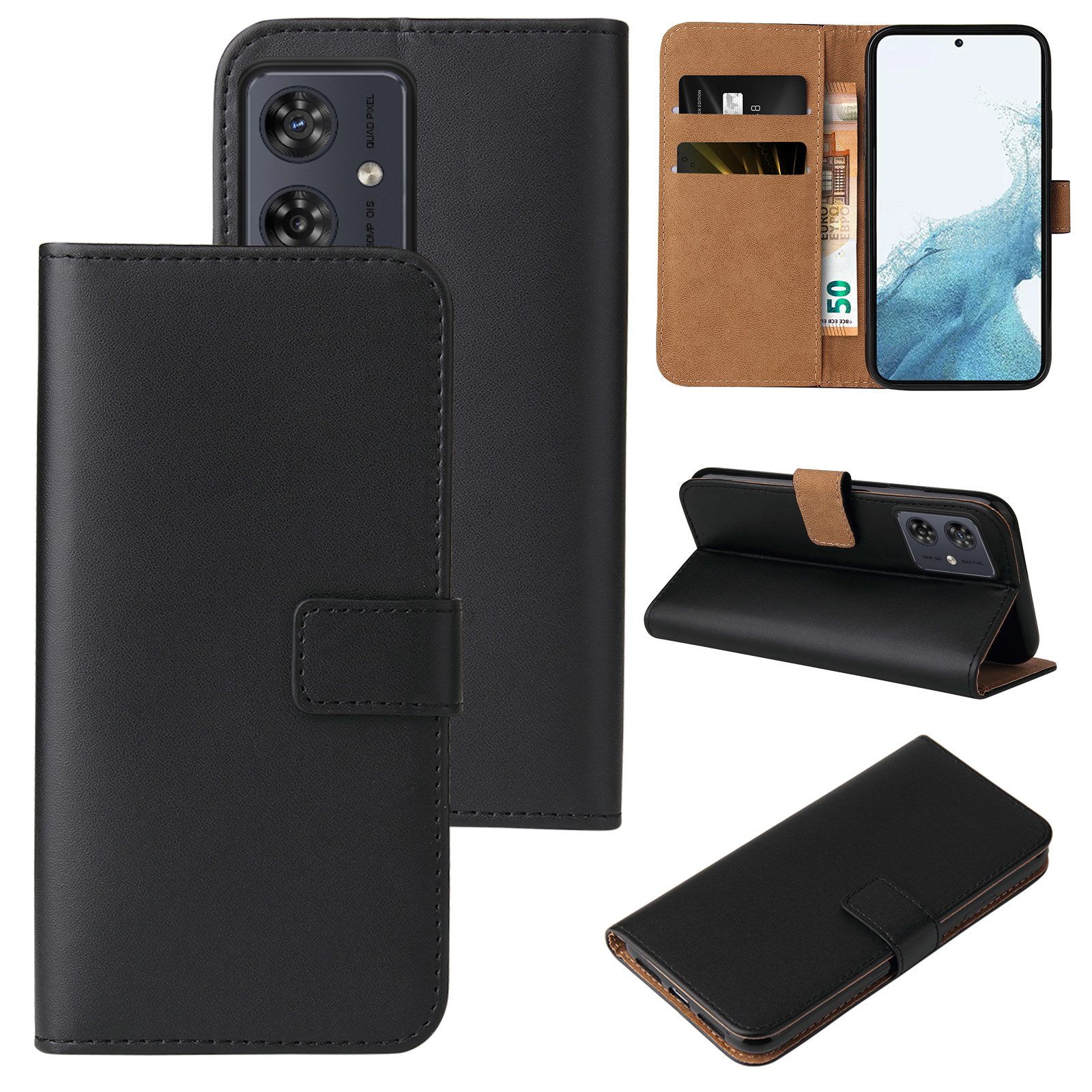 Tec-Expert Handyhülle Klapp Hülle für Motorola Moto G54 6.5 Zoll, 6.5, Flip Case für Motorola Moto G54