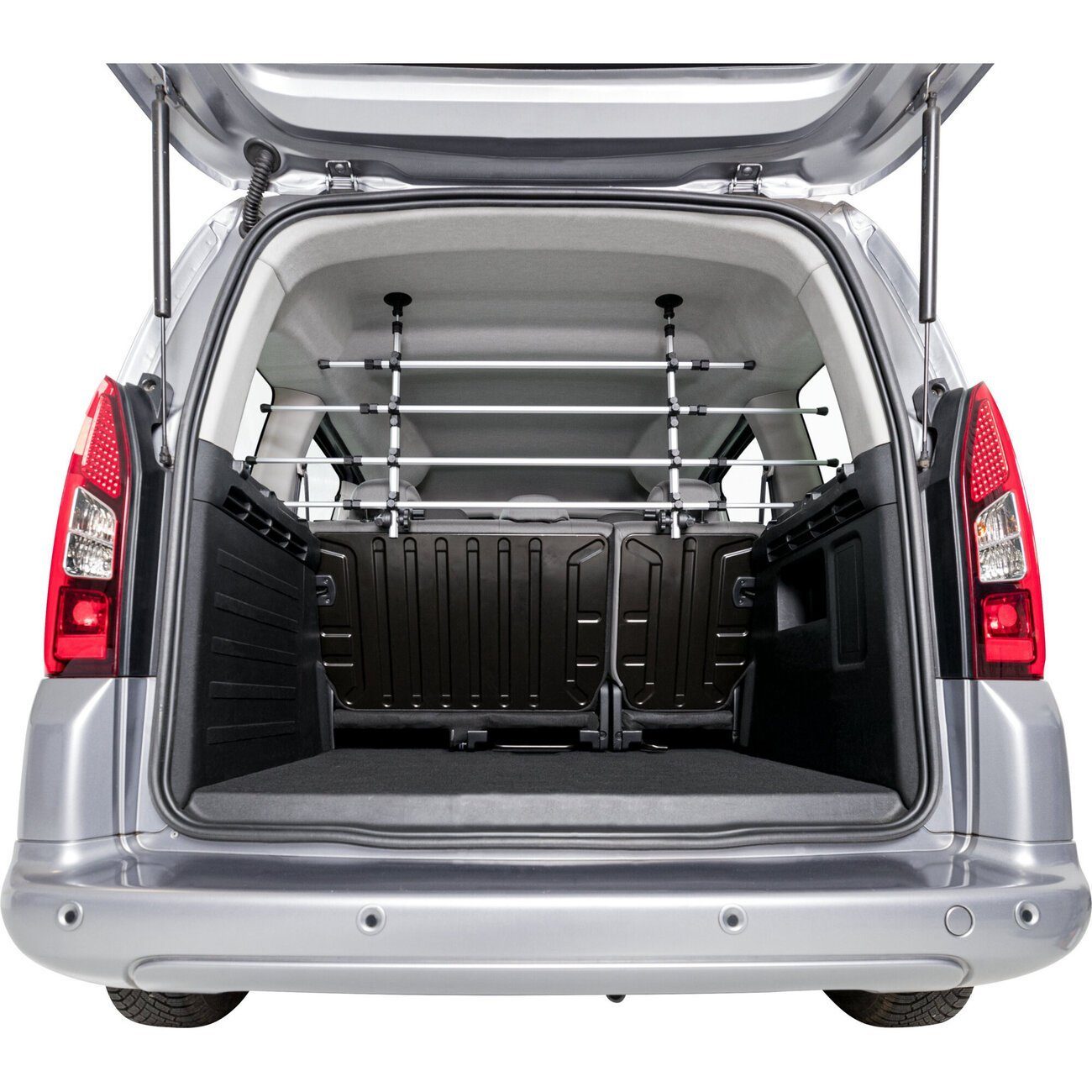TRIXIE Hundegitter AutoGitter für Vans Caddys und Kleinbusse, platzsparende  Befestigung, Nutzung des kompletten Kofferraums möglich