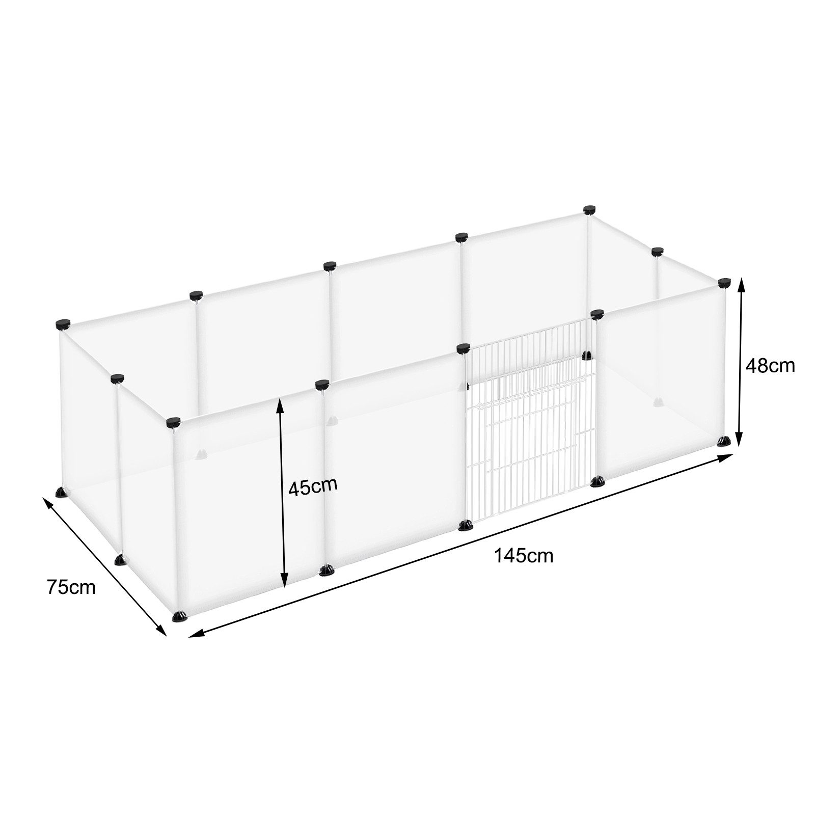 FIVMEN Freigehege Freilaufgehege aus Kunststoff Kleintierauslauf Innengehege, DIY Kleintierauslauf für Kleintiere, Meerschweinchen, Hamster