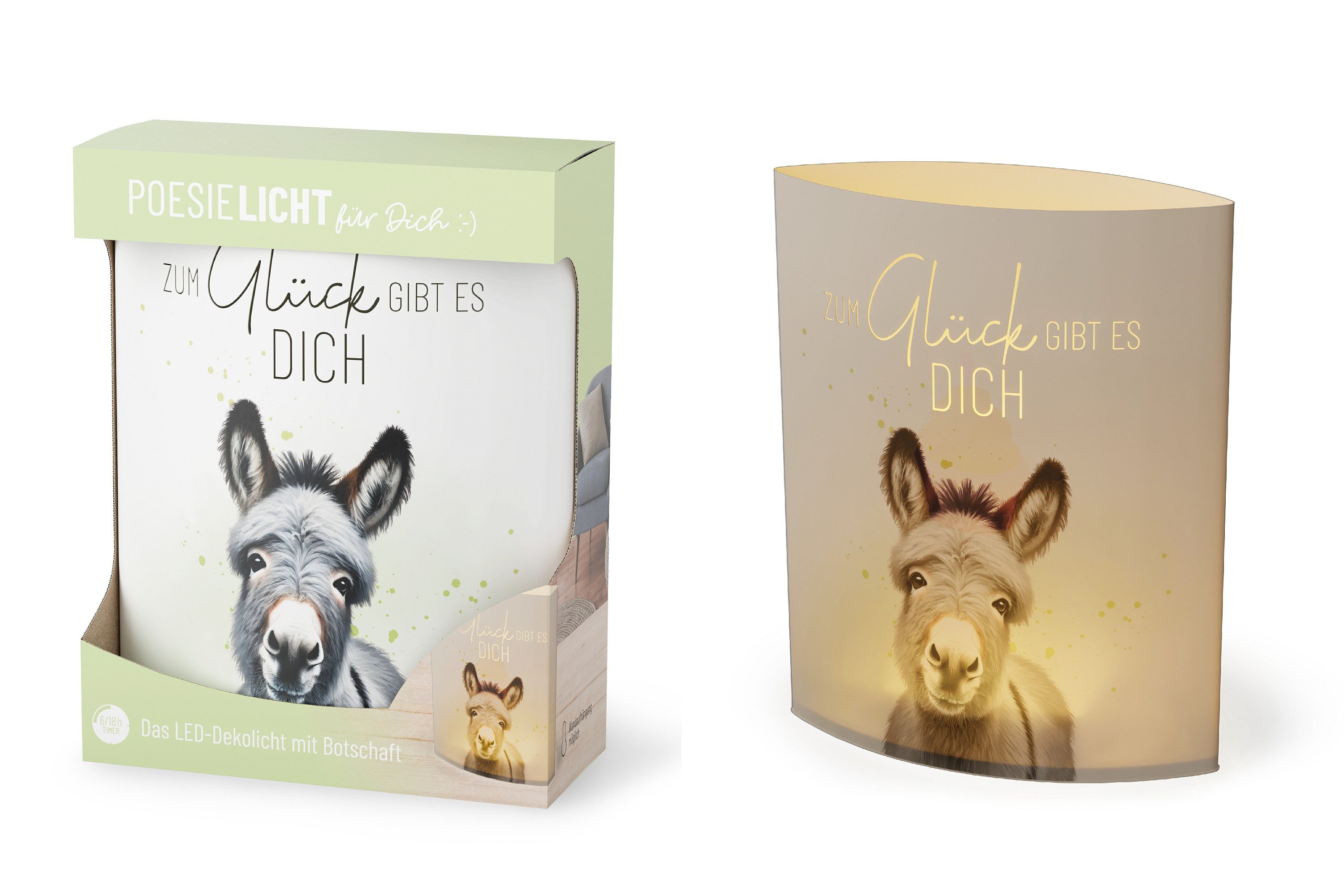 La Vida LED Nachtlicht Deko Lampe Leuchte Batterie Poesielicht für Dich la vida Geschenk, LED fest integriert