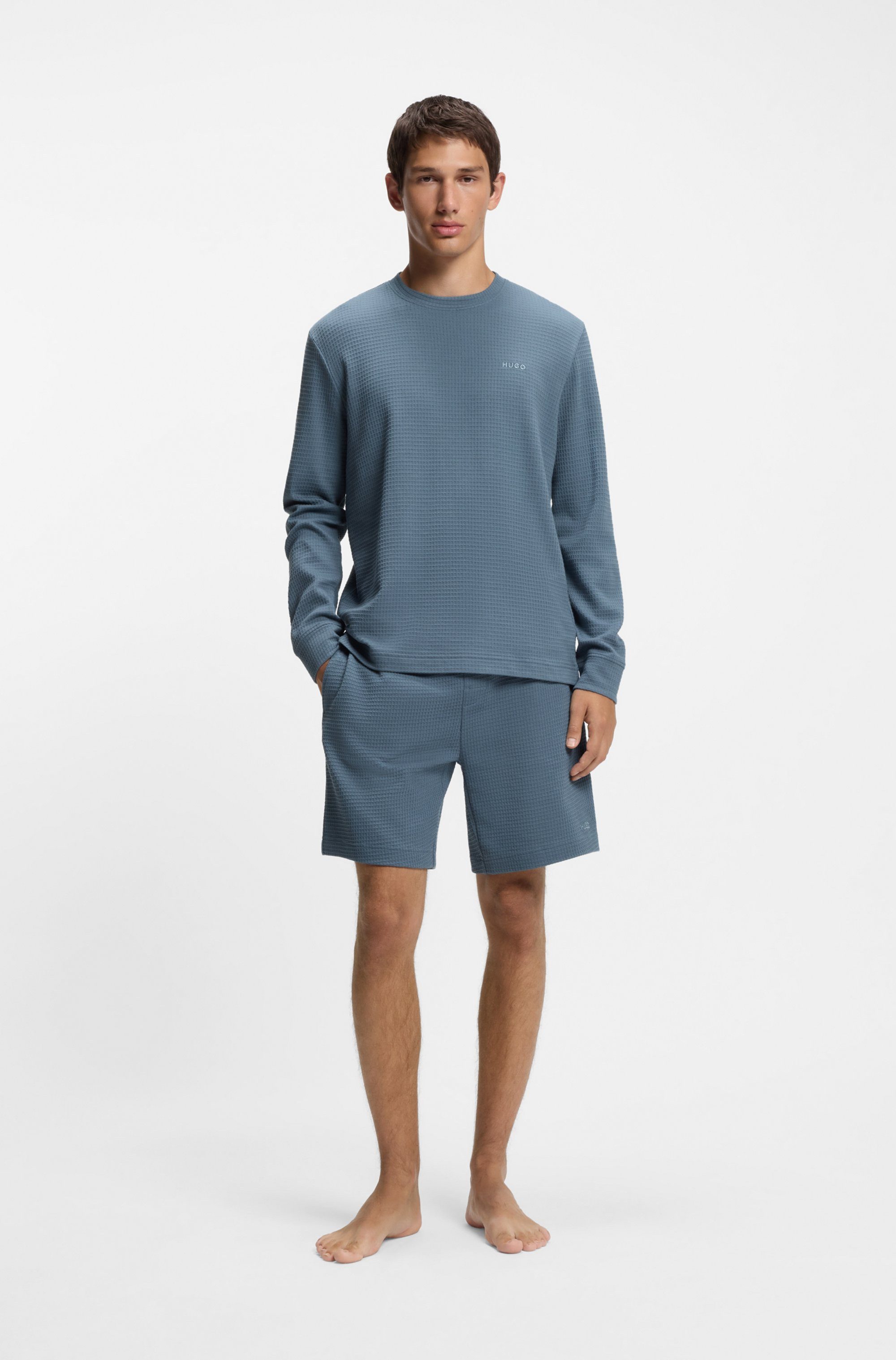 HUGO Pyjamaoberteil Austin LS Shirt