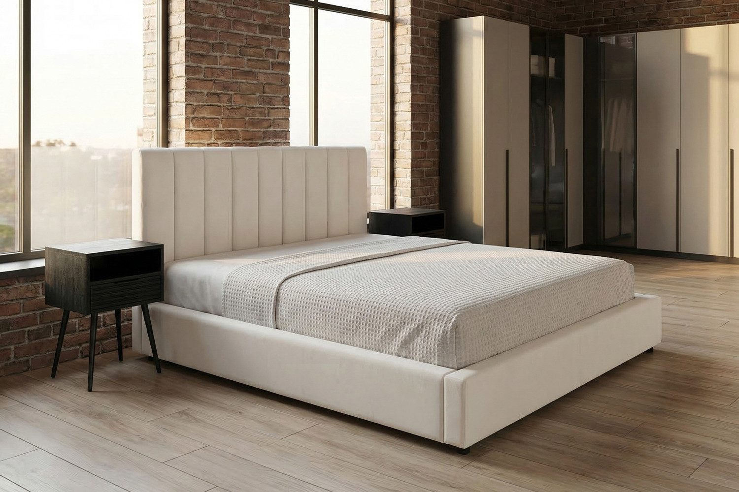 KAWOLA Polsterbett CATTURA Velvet - Modernes Design - Schlafzimmer Highlight, Inklusive Lattenrost 3-fach höhenverstellbar - Stil trifft Komfort