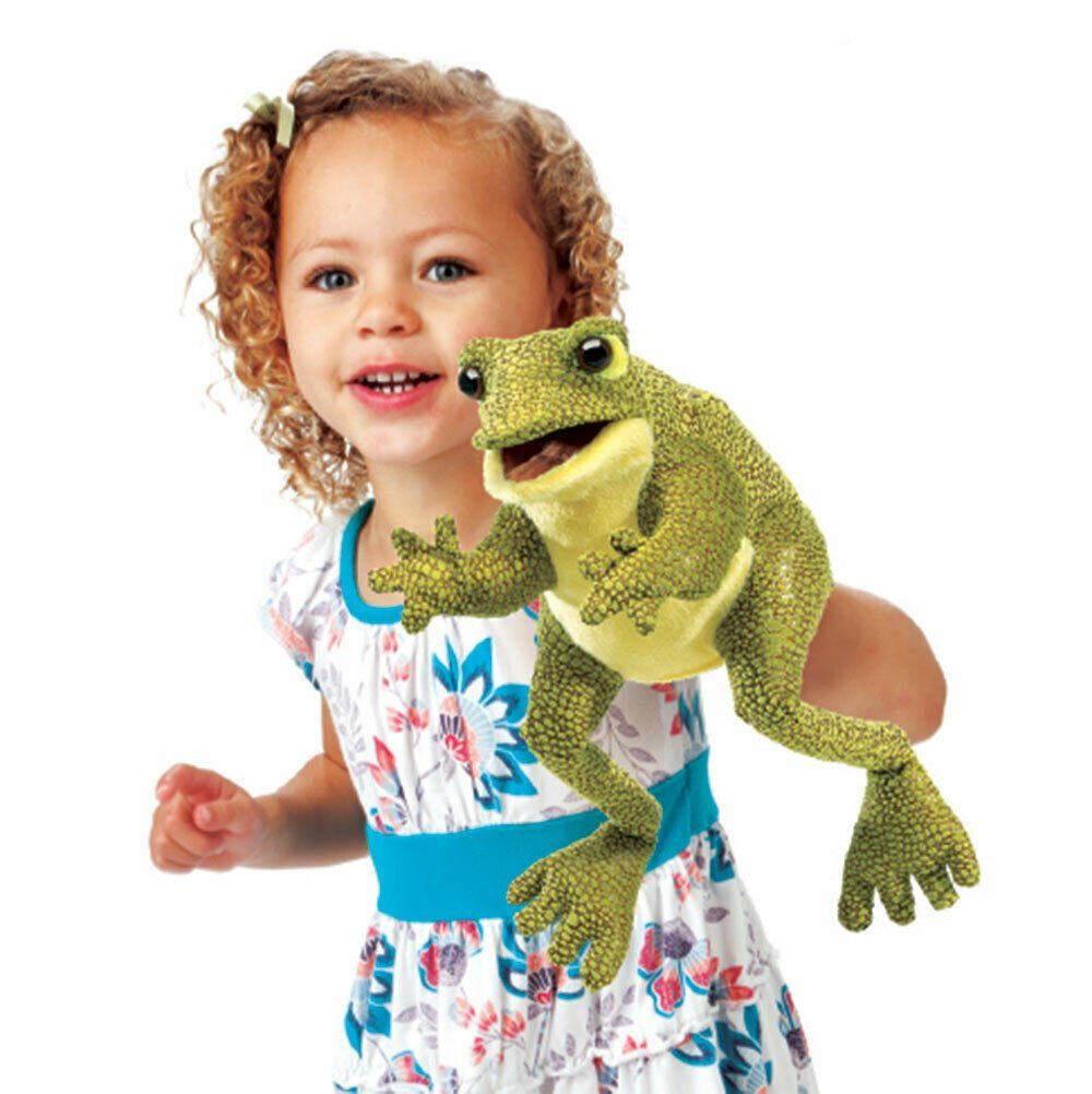 Folkmanis Handpuppen Handpuppe Folkmanis Handpuppe Lustiger Frosch 3033 (Packung)