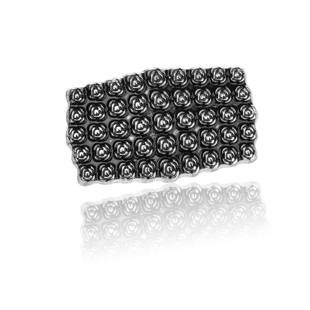 FREDERIC HERMANO Gürtelschnalle 15mm Zamak Silber - Buckle La Rosa - 335207520020