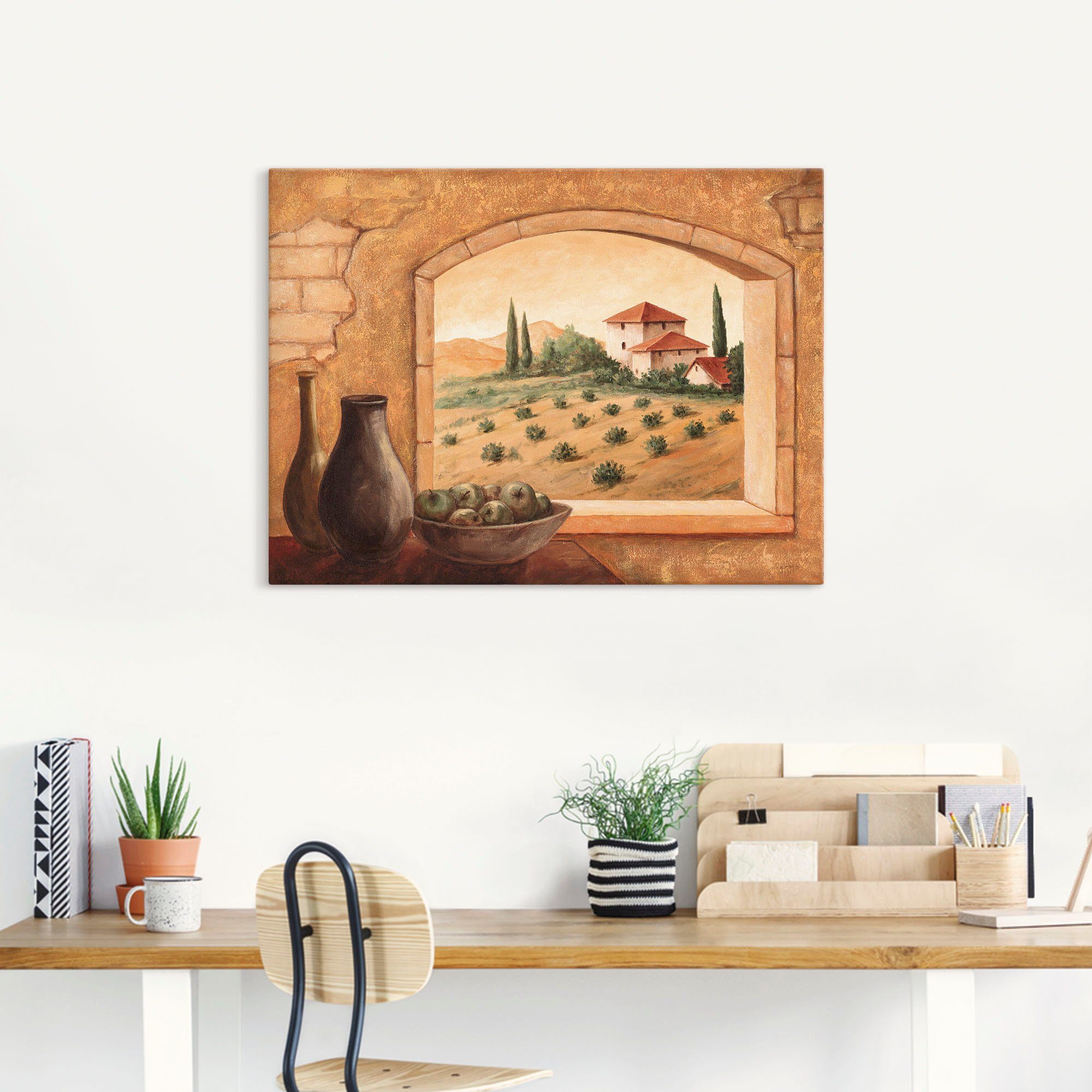 Artland Wandbild Toskana, Fensterblick (1 St), günstig online kaufen