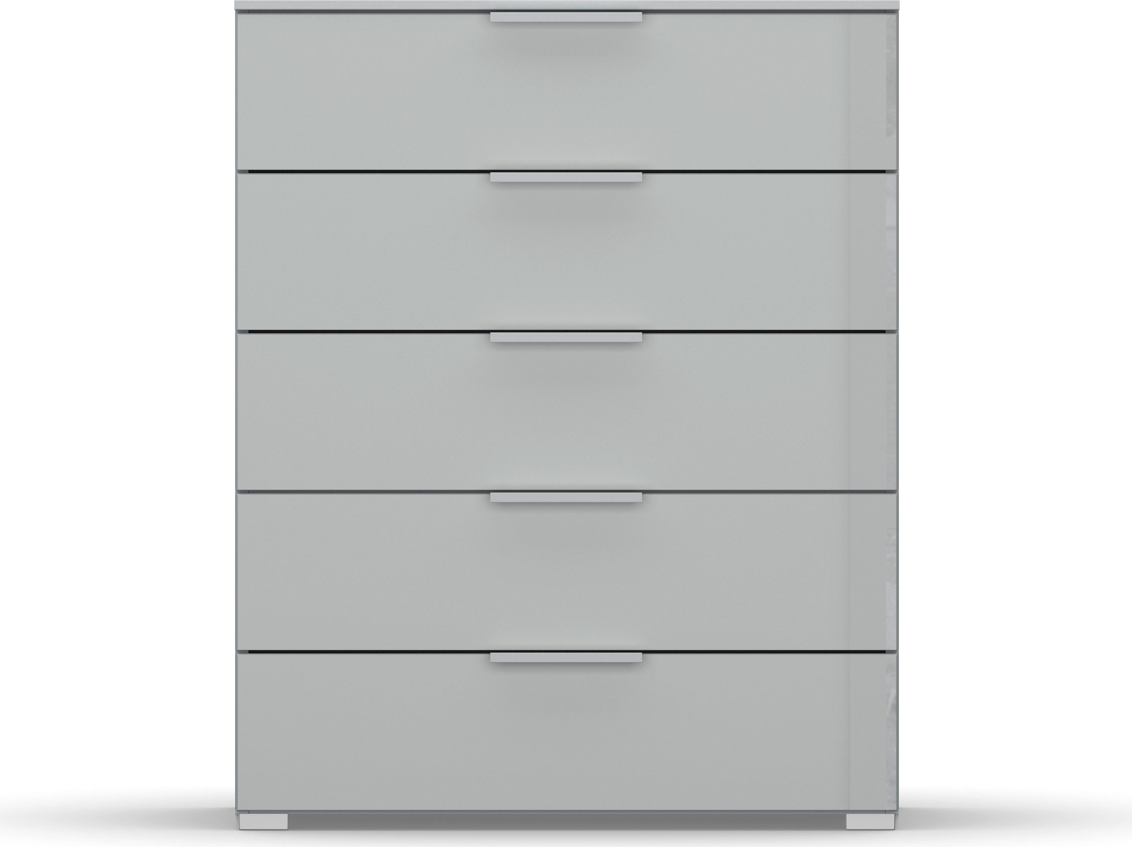 rauch Schubkastenkommode Skat Meridian Kommode Sideboard Wäscheschrank, mit 5 Schubladen mit Glasfront in elegantem Design