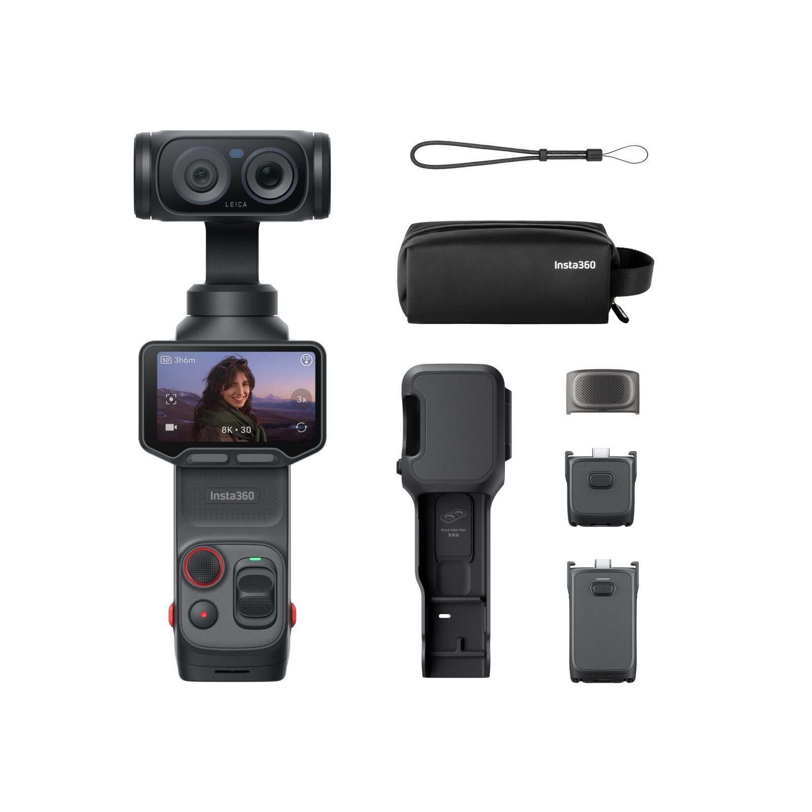 Insta360 Insta360 Luna Ultra – 8K Vlogging-Kamera mit Zwei Leica Objektiven Action Cam (8K, WLAN (Wi-Fi), Bluetooth)