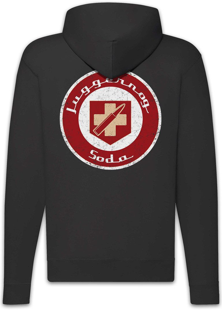 Urban Backwoods Sweatjacke Inhale Zipper Hoodie Fun Exhale Yoga Sport Buddhismus Religion (1-tlg) Buddhism Buddha India Tibet