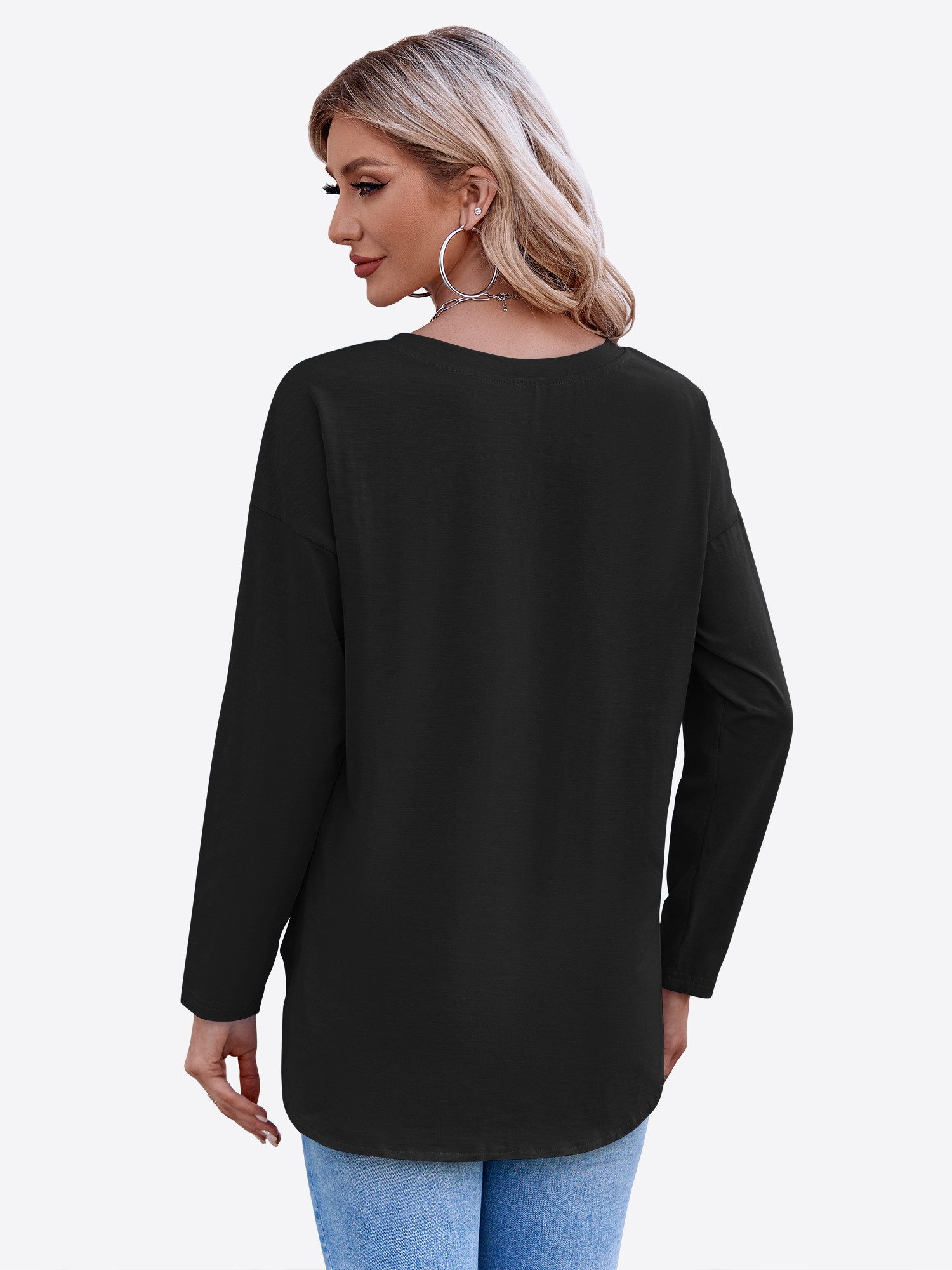 Imily Bela T-Shirt Damen Langärmliges Oversize günstig online kaufen