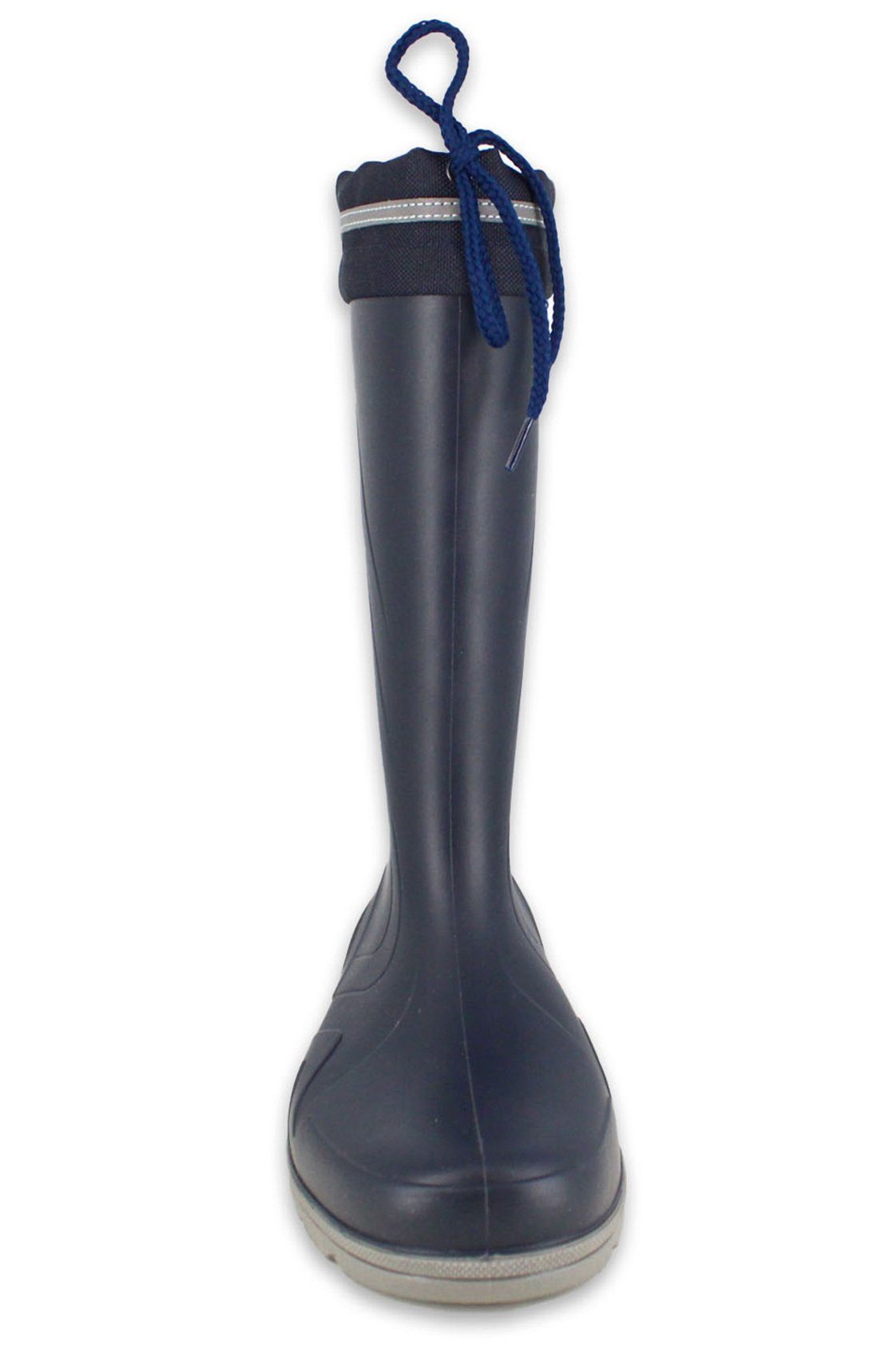 Beck Damen Regenstiefel für Einlegesohle strapazierfähig, wasserdicht, trockene, (klassischer dunkelblau robust, Füße) herausnehmbare Gummistiefel warme Stiefel, Sailor