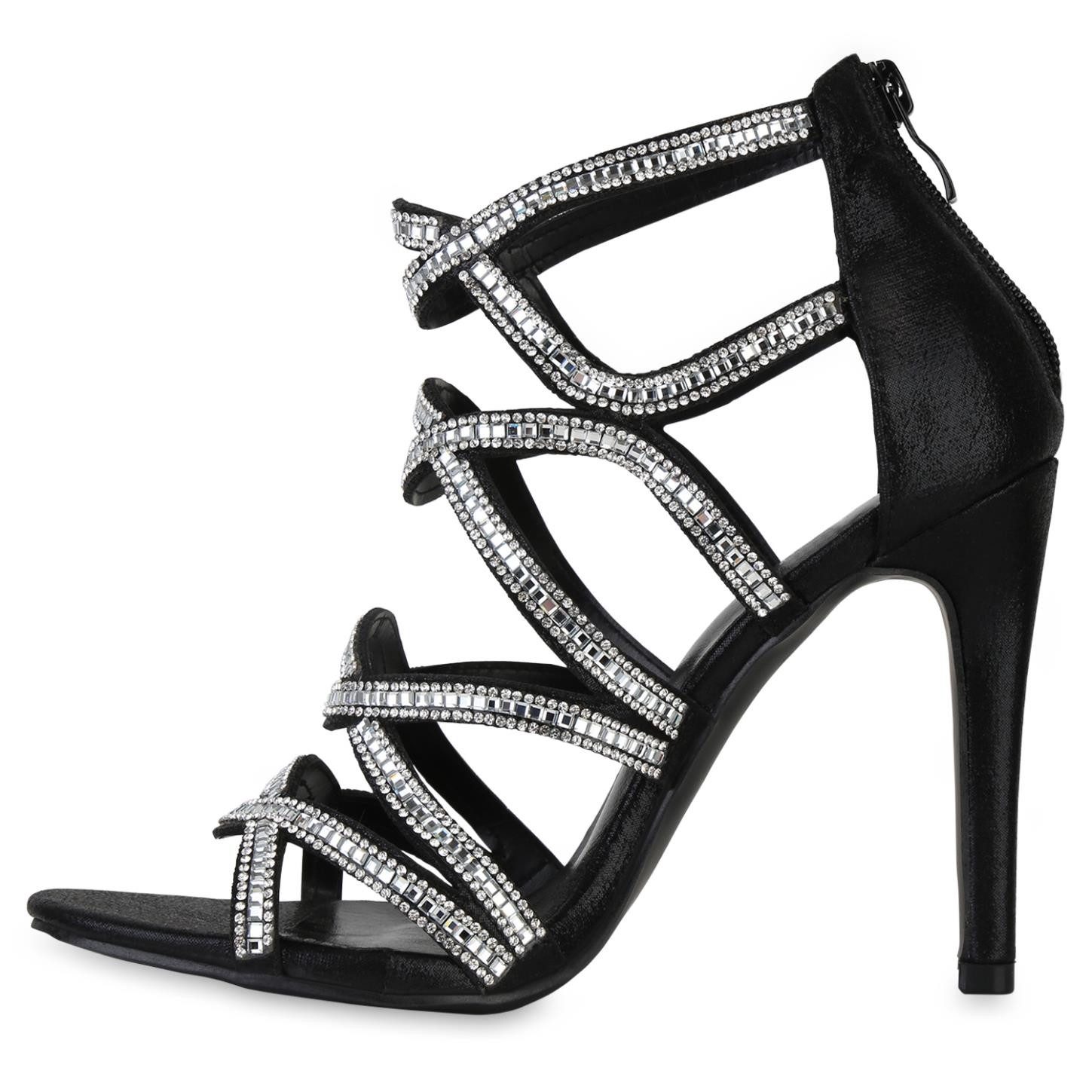 VAN HILL 841573 High-Heel-Sandalette Damen High Heels Stiletto Sandaletten günstig online kaufen