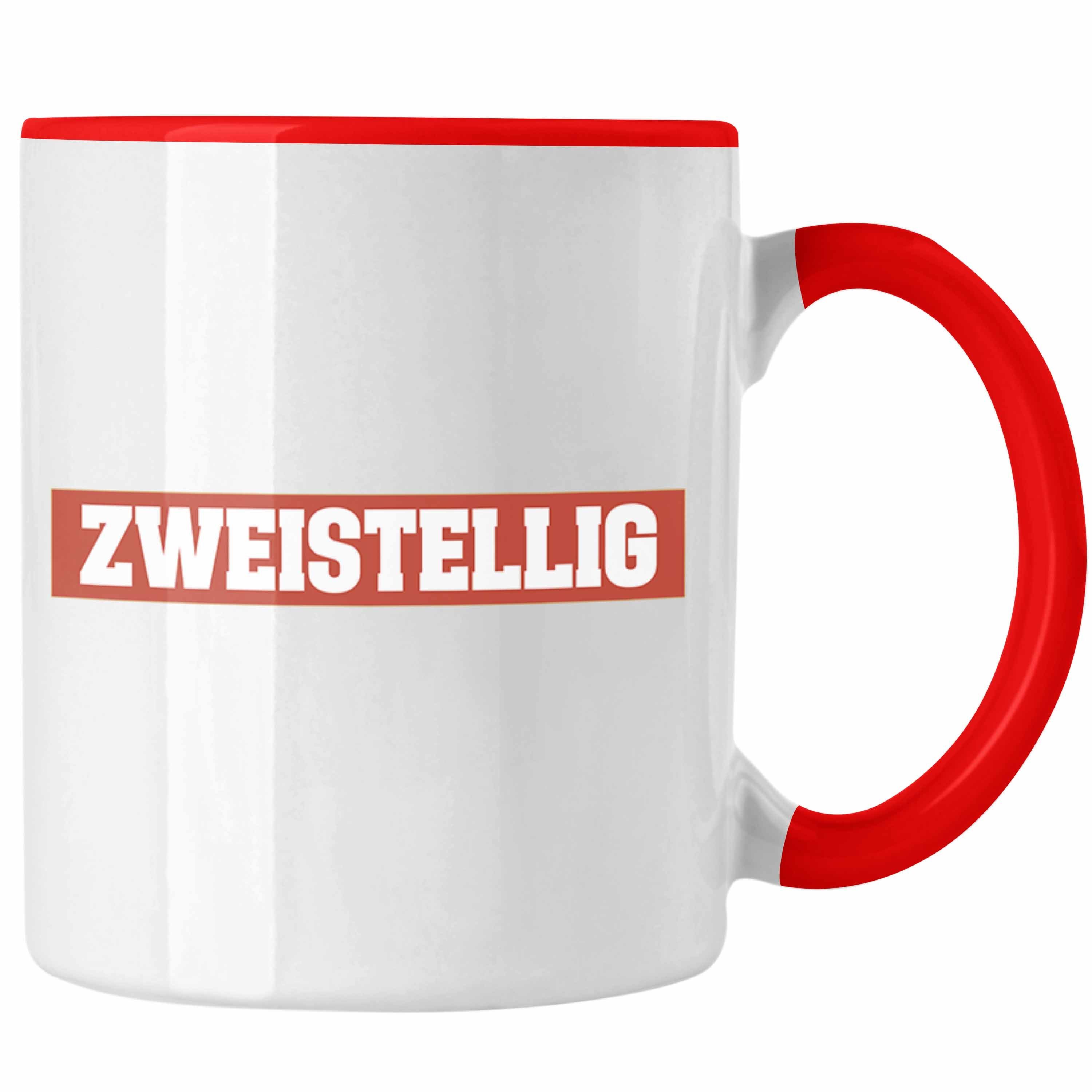 Trendation Tasse Trendation - 10 Geburtstag Junge Mädchen Geschenke Tasse 10er Geburtstag 10 Jahre Alt Geschenkidee Lustig Rot