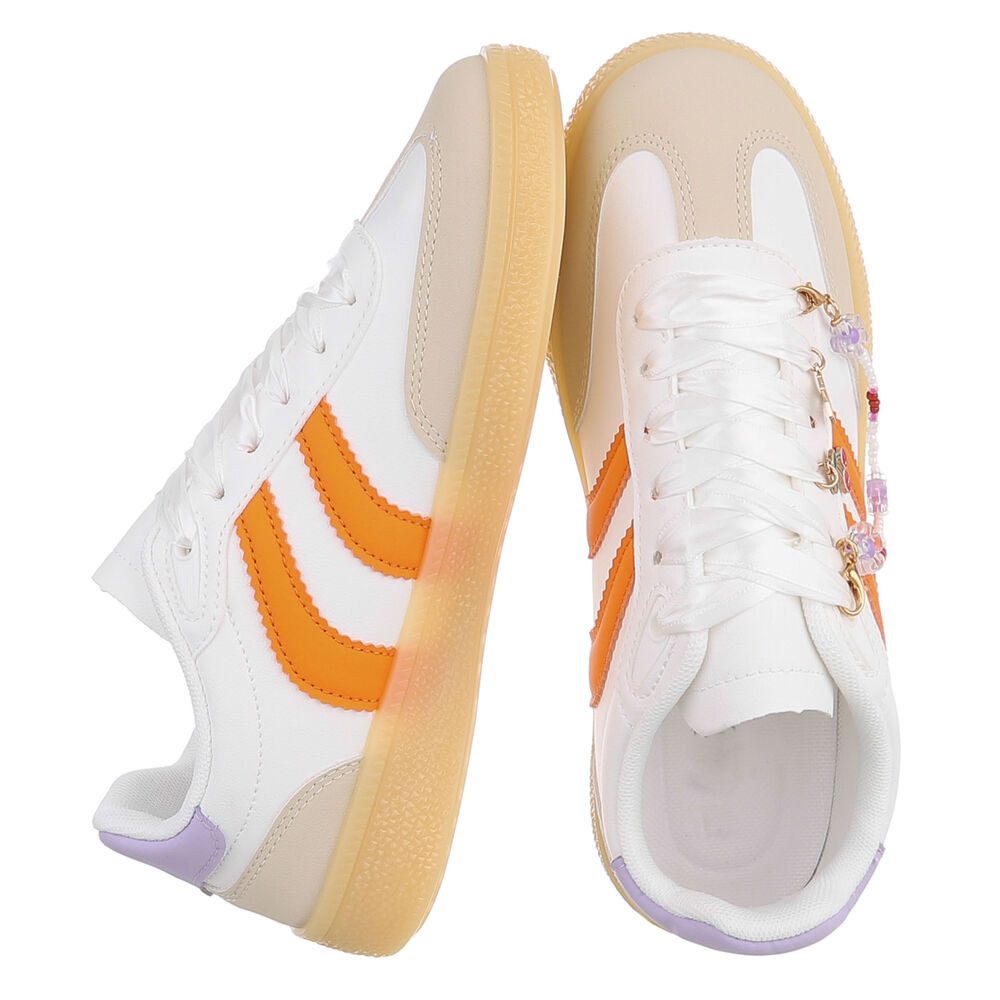 Ital-Design Damen Sneaker mit dekorativen Schnürsenkeln für Freizeit Sneake günstig online kaufen