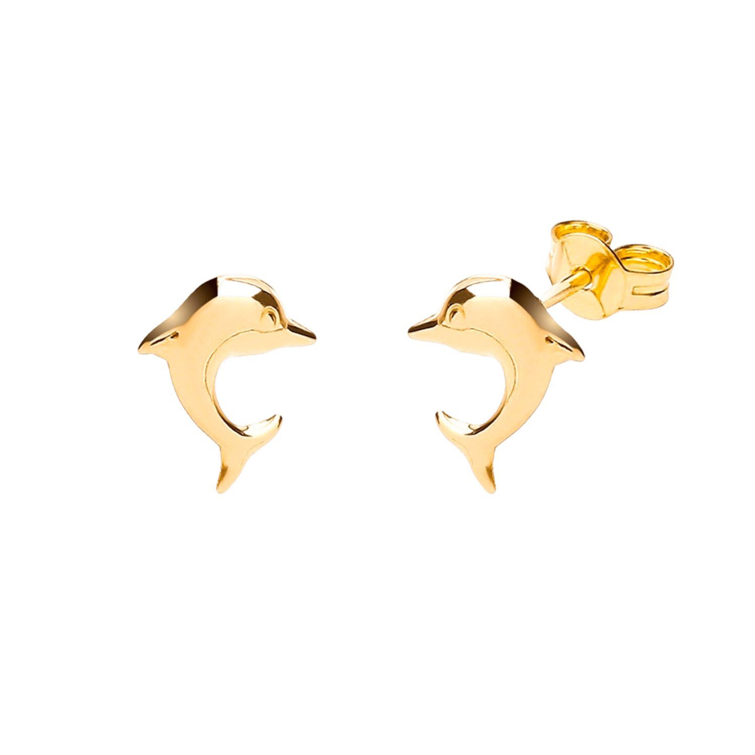 LUCARDI Paar Ohrstecker Ohrring - 375 Gold - Gold - Kinder