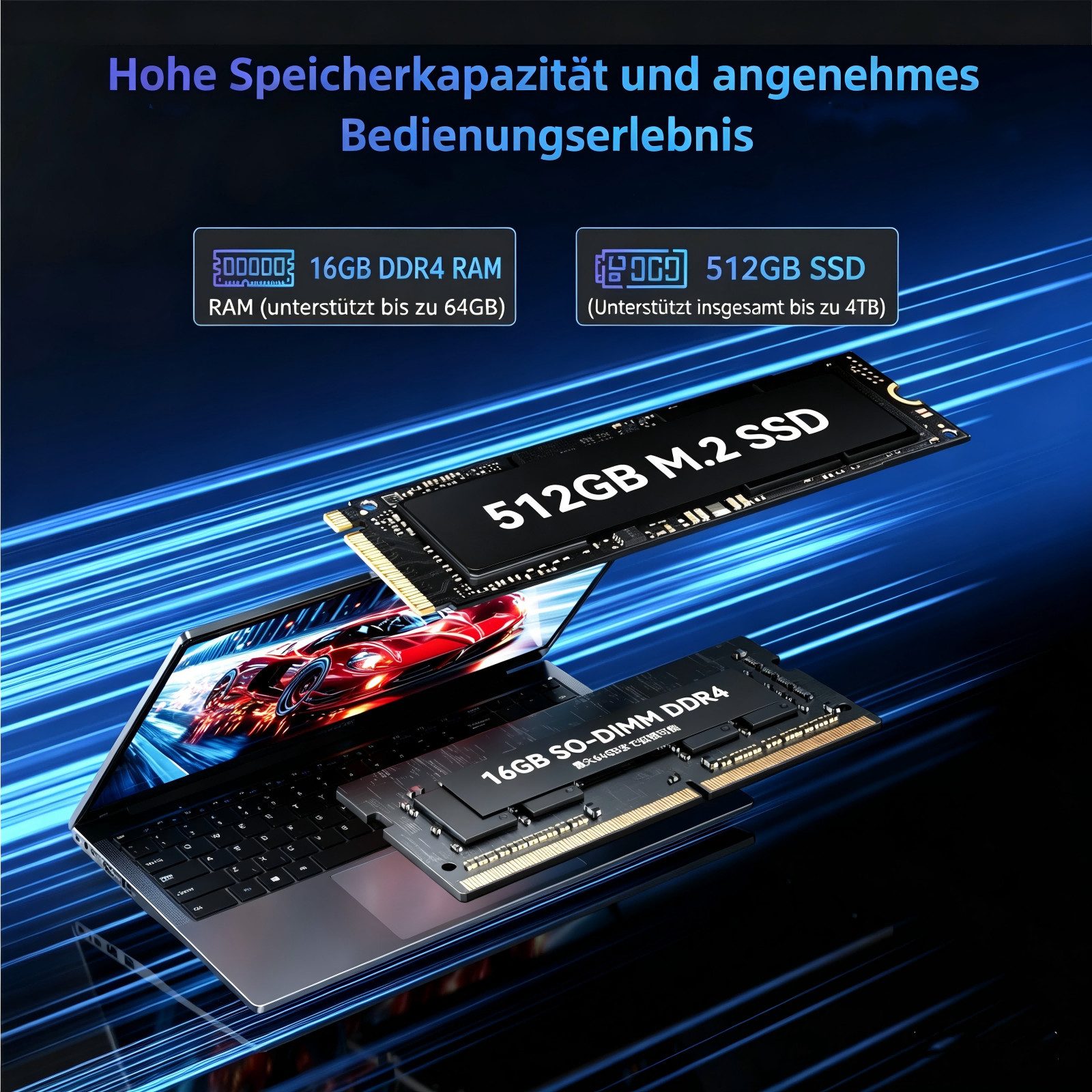 ACEMAGIC 15.6 Zoll, Intel Core i5-12600H, 16GB RAM, 512GB SSD, Gaming Notebook (Intel, Intel® lris® Xe Graphics eligible, 16 GB, 512 GB SSD, bis zu 4.5GHz, Intel lris Xe Graphics eligible,Windows 11 Pro,HDMI)