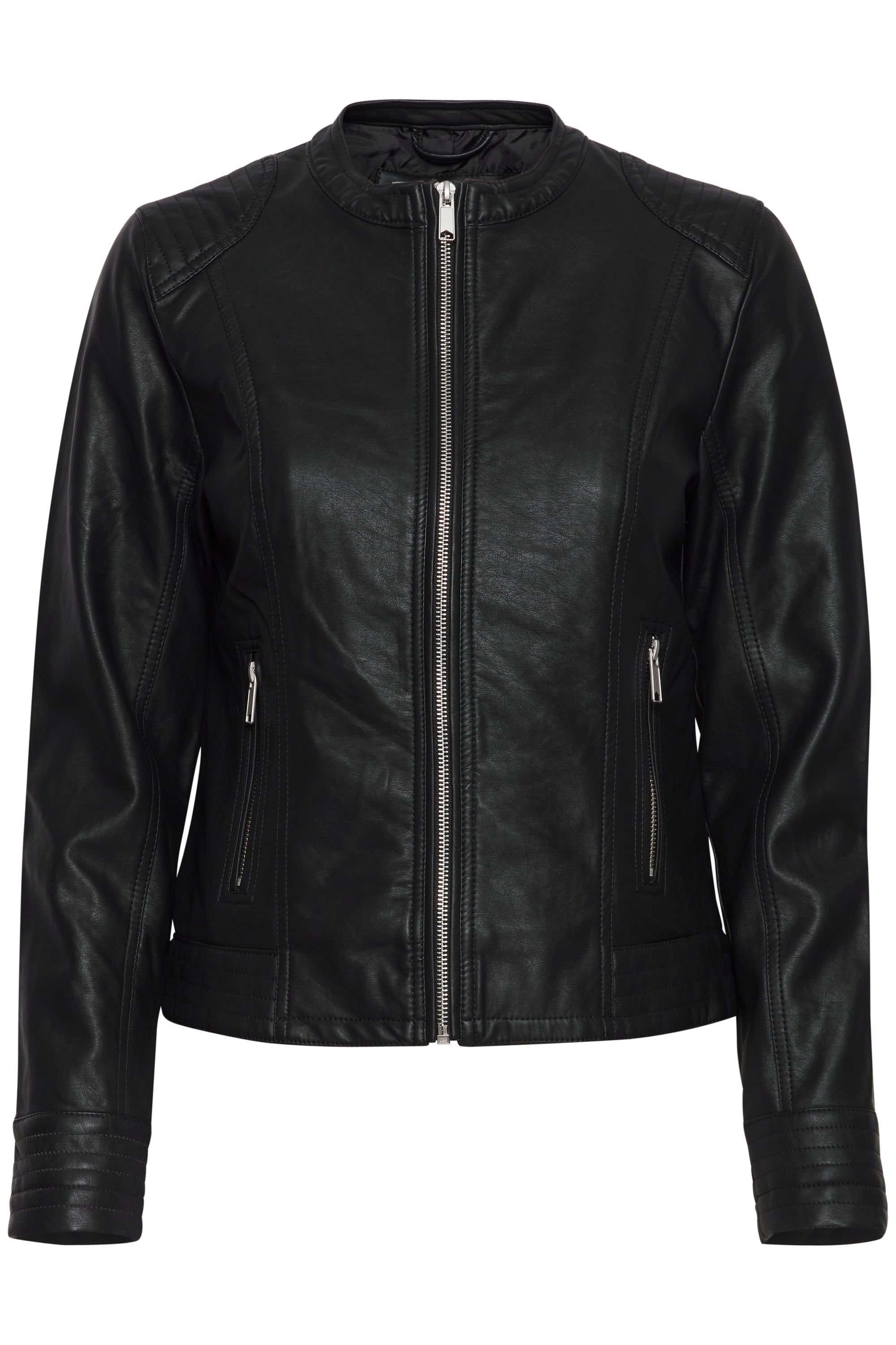 b.young Lederimitatjacke BYACOM JACKET - 20809396 Damen Kunstlederjacke Black (200451)