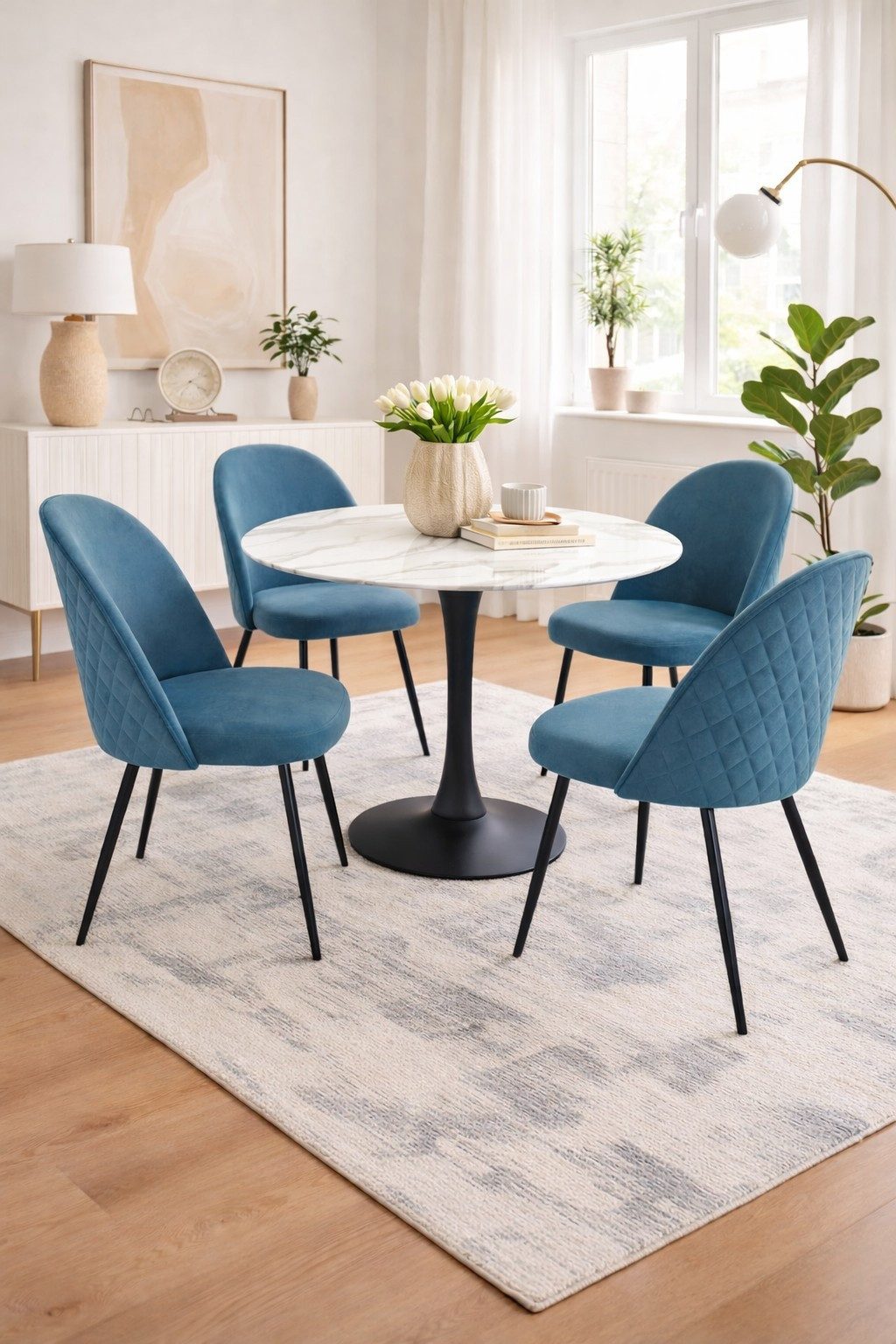 moebel-direkt-online Sitzgruppe Moderne Tischgruppe 5-teilig, (Spar-Set, 5teiliges Set)