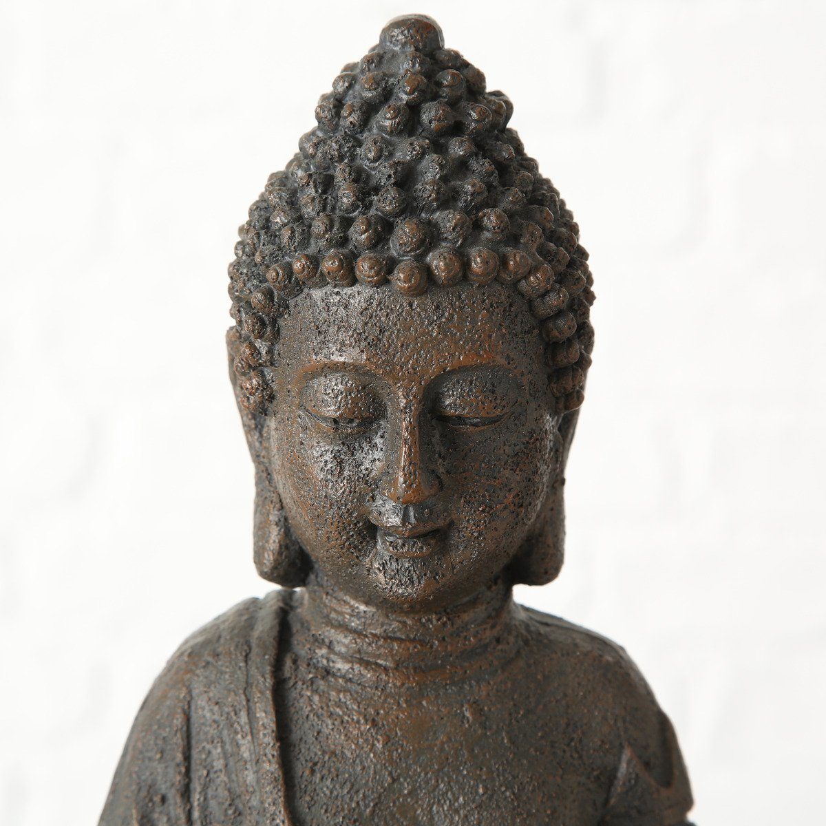 BOLTZE Buddhafigur aus Buddha cm mit Windlicht Figur 44 Statue Boltze Kunststoff, Hähe