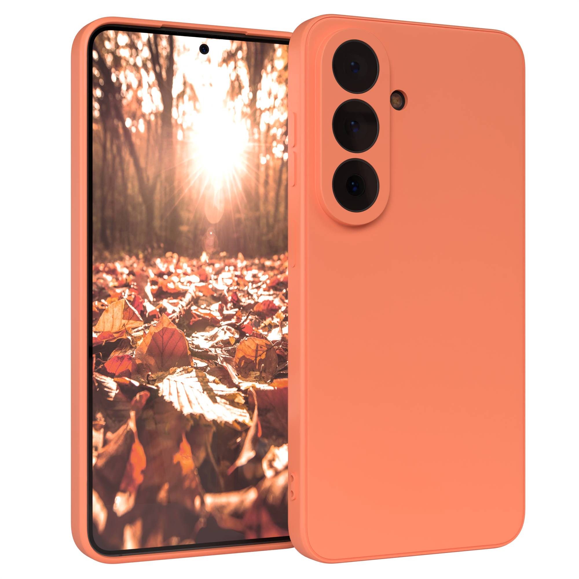 EAZY CASE Handyhülle TPU Hülle für Samsung Galaxy S26 6,3 Zoll, Schutzhülle mit Kameraschutz Telefonhülle elastisch Bumper tpu Orange