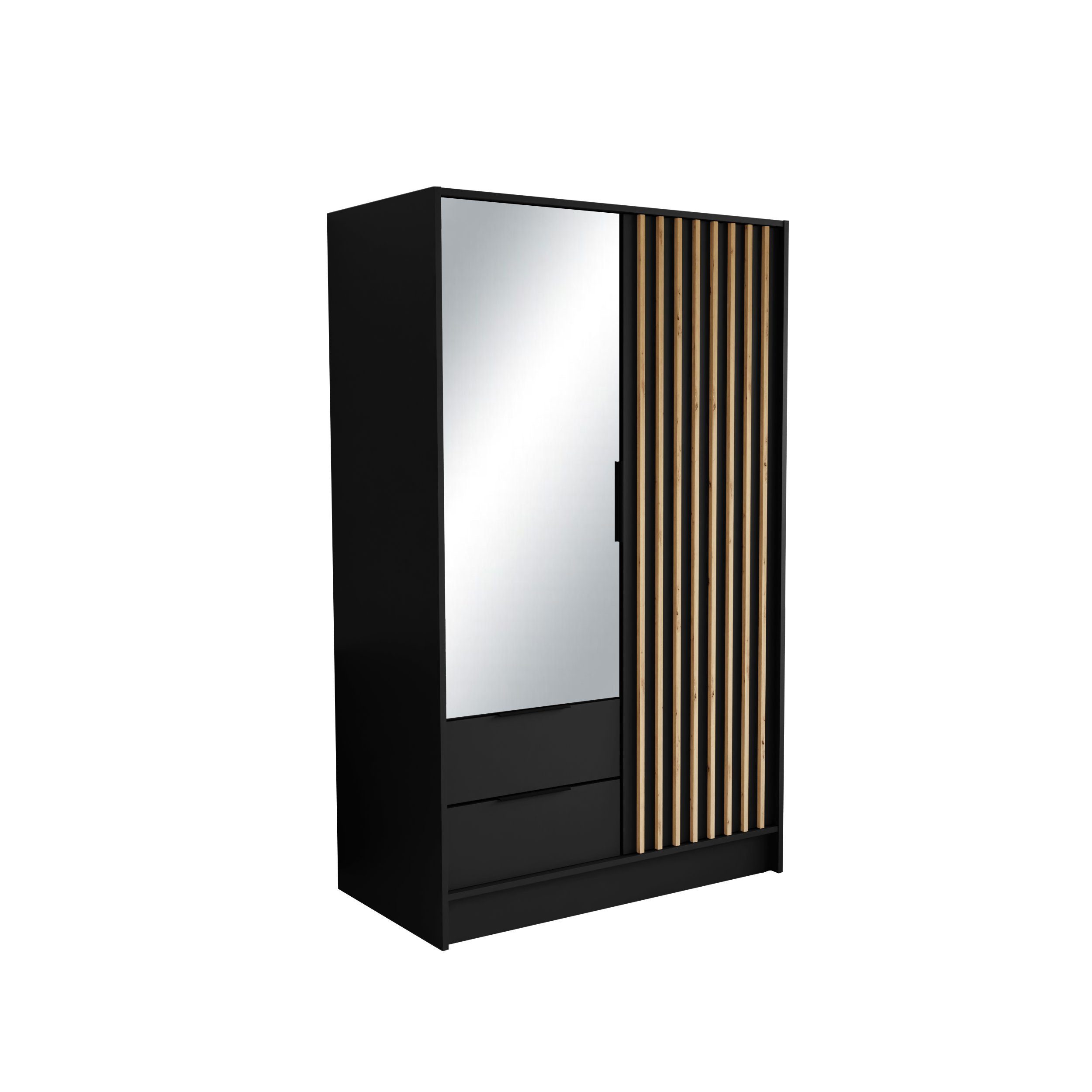 Beautysofa Drehtürenschrank NORI Breite: 102/150,5/200 cm, günstig online kaufen