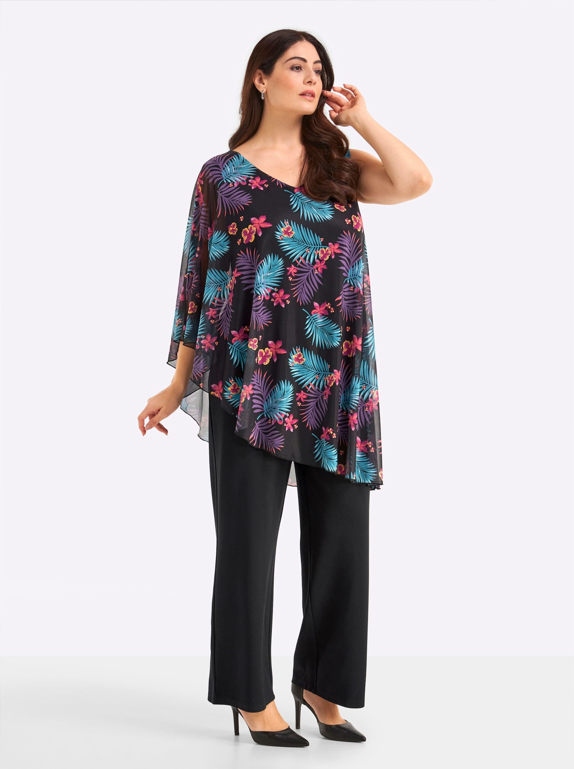 Sheego Jumpsuit Jumpsuit Ärmellos Innenbeinlänge ca. 80 cm