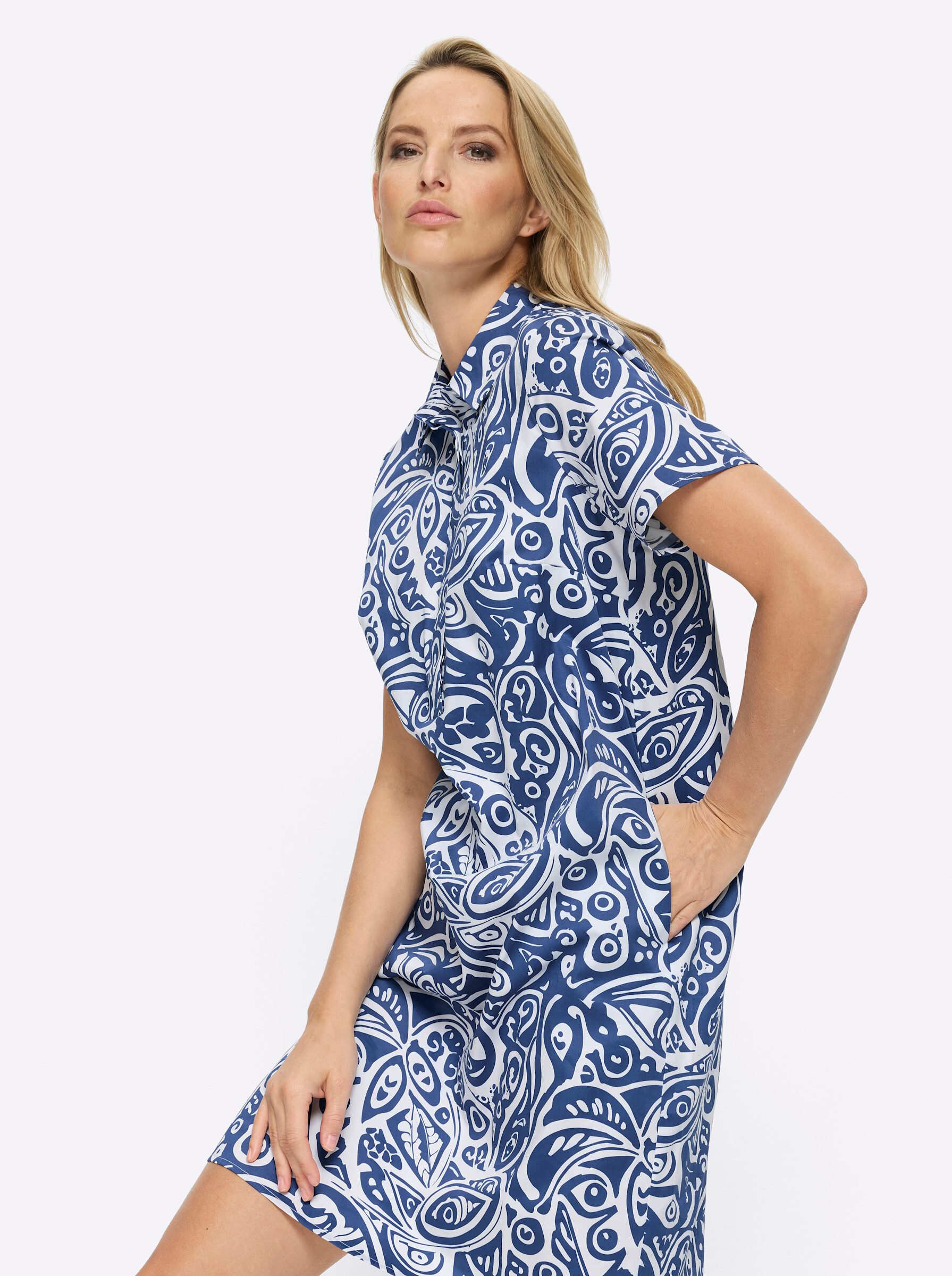 heine Etuikleid Druck-Kleid Kurzarm