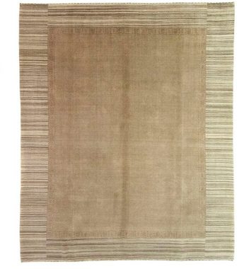 Wollteppich Loribaft Teppich handgewebt braun, morgenland, rechteckig, Höhe: 10 mm, Kurzflor