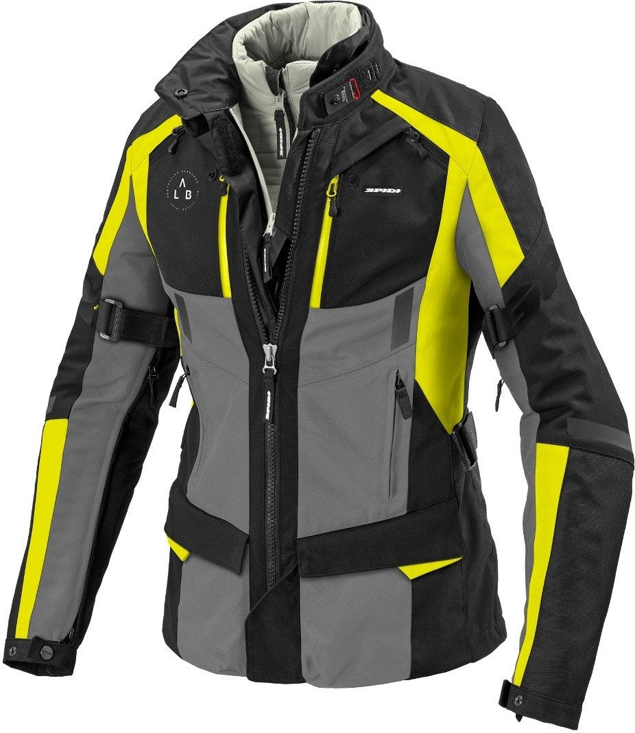SpiDi Motorradjacke 4 Season Evo H2Out Damen Motorrad Textiljacke herausnehmbares Innenfutter,herausnehmbare Membrane,wasserdicht