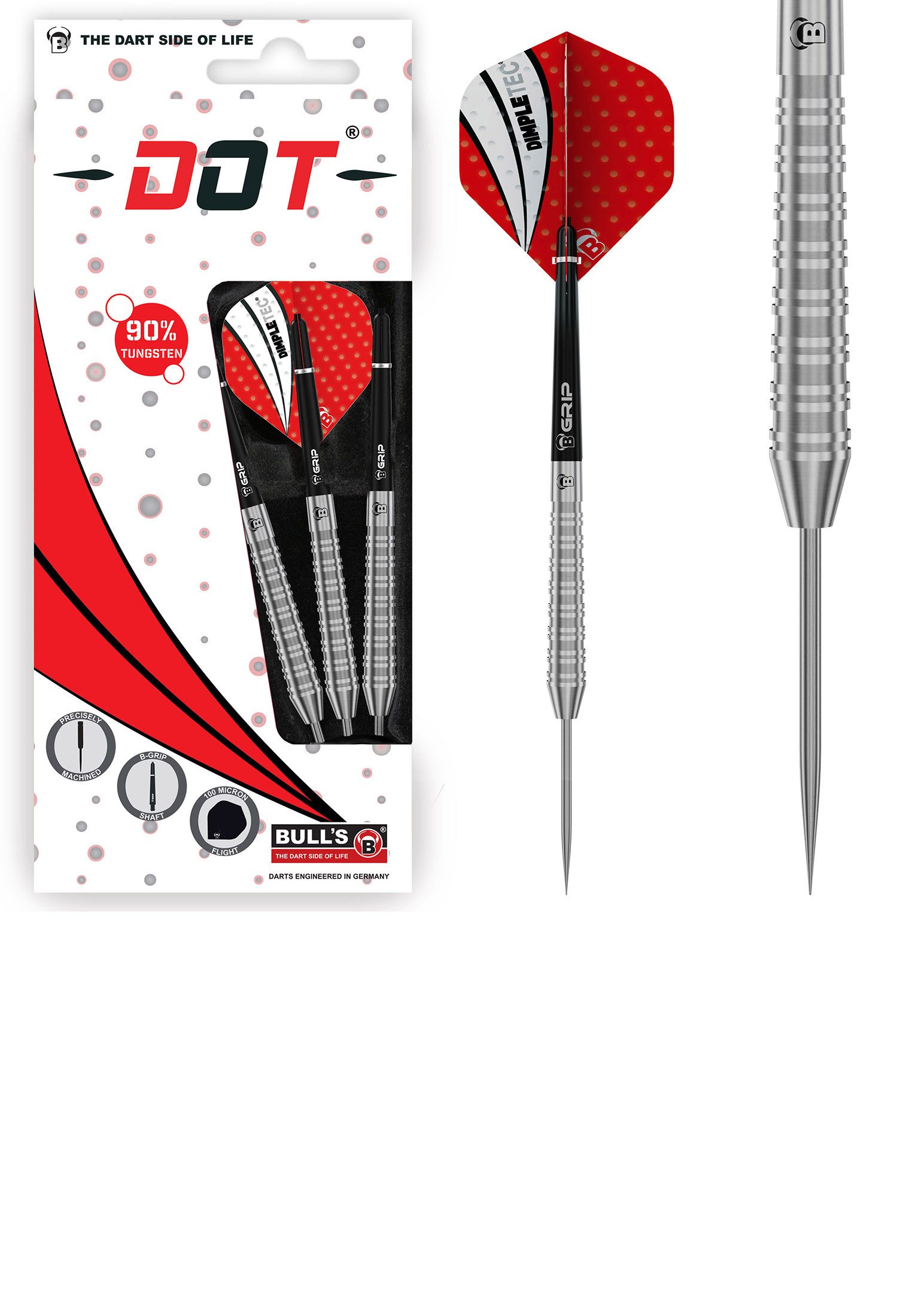 Dartpfeil Dot D3 Dartpfeile 90% Tungsten Darts-Set Profi
