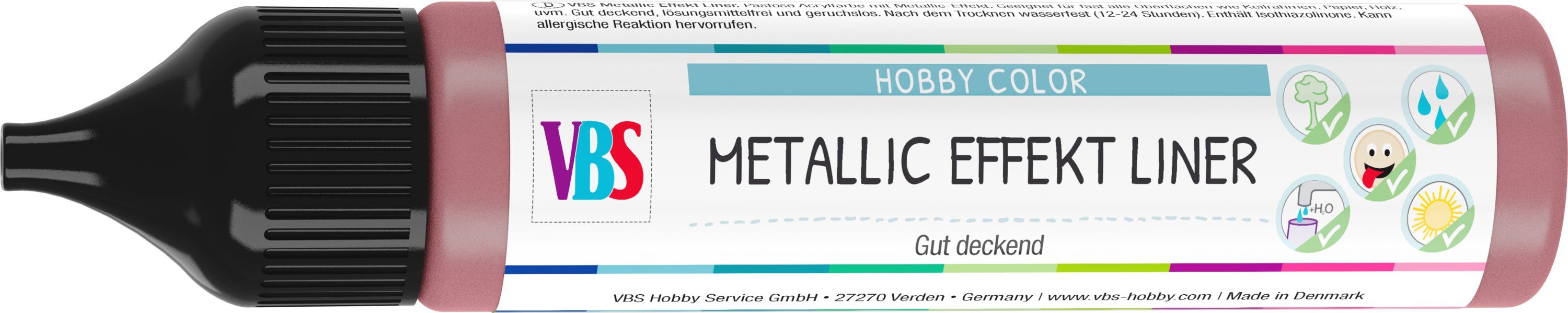 VBS Metallglanzfarbe, 28 ml Rot