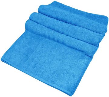 Lashuma Handtuch London, Frottee (1-St), Kuscheliges Duschtuch blau 100x150 cm