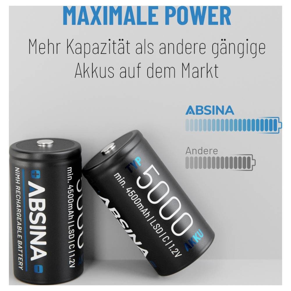 ABSINA Baby (C)-Akku NiMH 4500 1.2 V 4 St. 401031-4 Akku