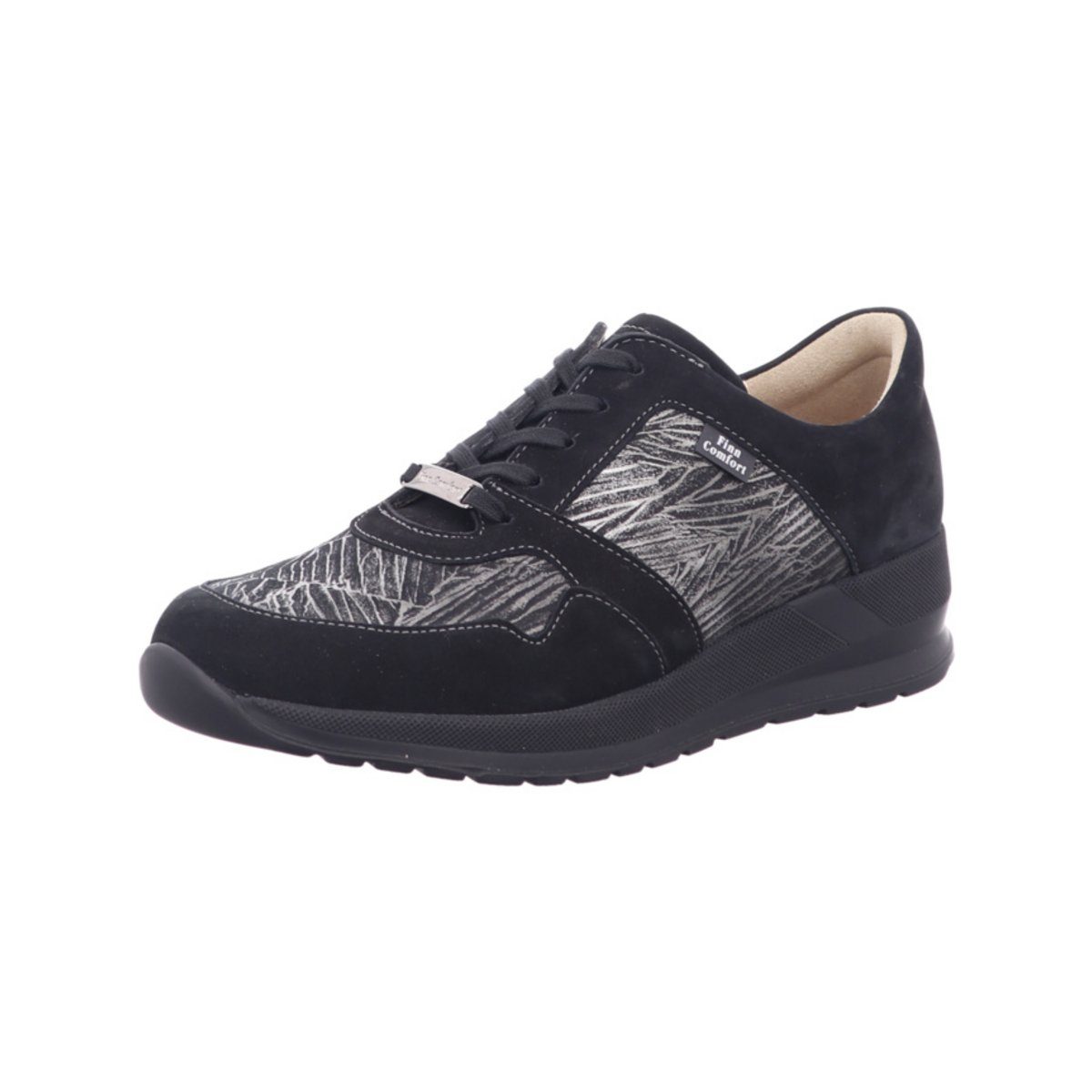 Freizeit Schnürer für Damen in schwarz Sneaker