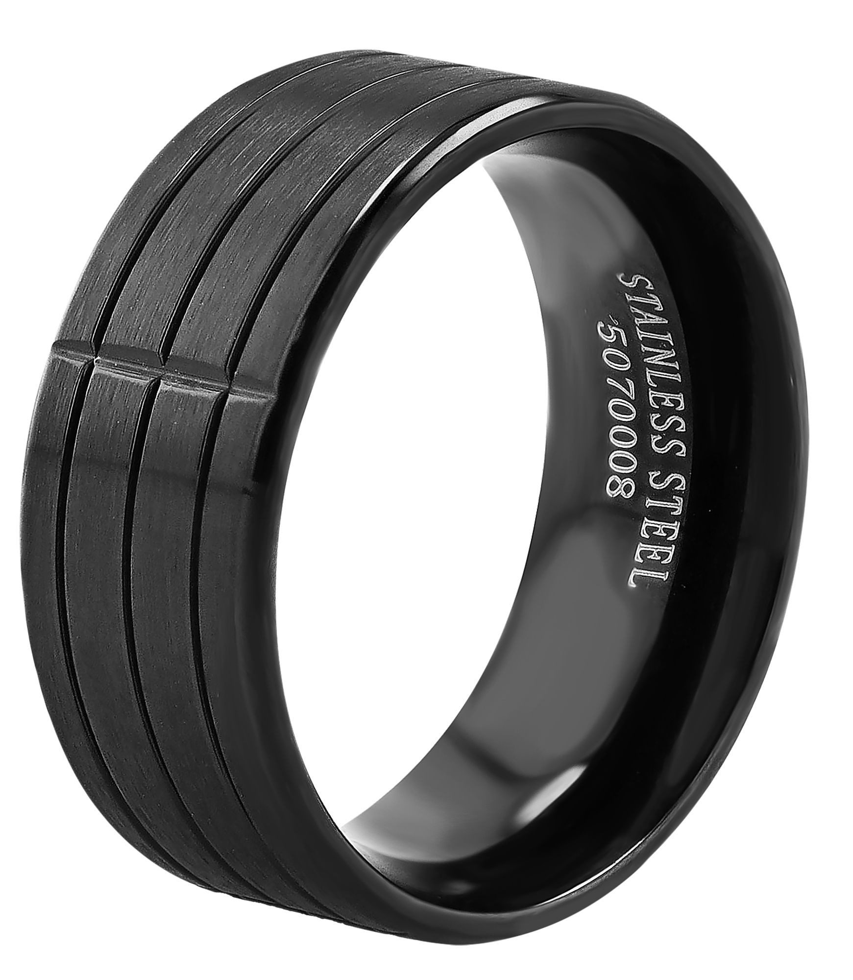 AKZENT Fingerring Mileno Edelstahl schwarz Herren, Herren Ring günstig online kaufen