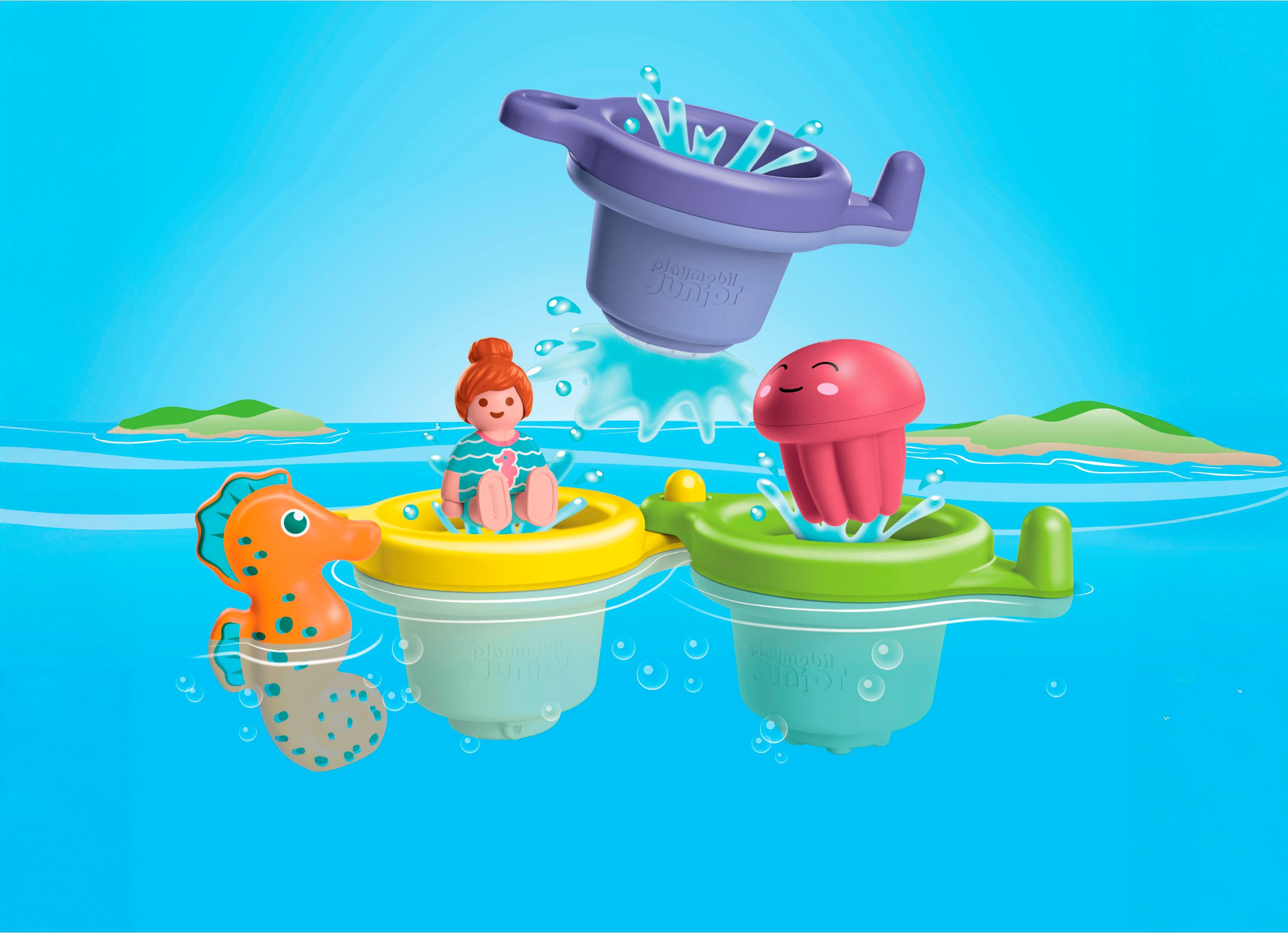 Playmobil® Schwimmbecher mit Wasserspaß (71776), Junior Aqua Konstruktions- günstig online kaufen