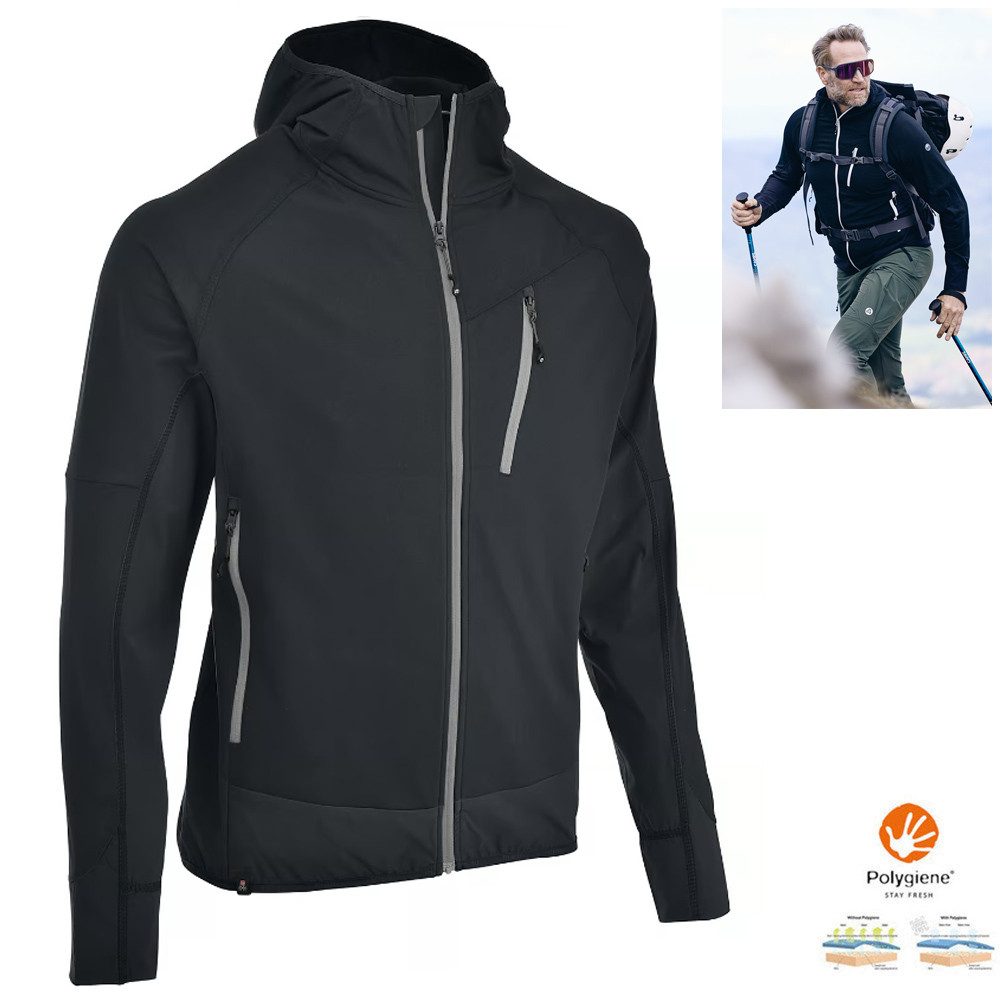 Maul Trekkingjacke Maul - Kronplatz funktionelle Sport Outdoorjacke Fleecejacke, schwarz