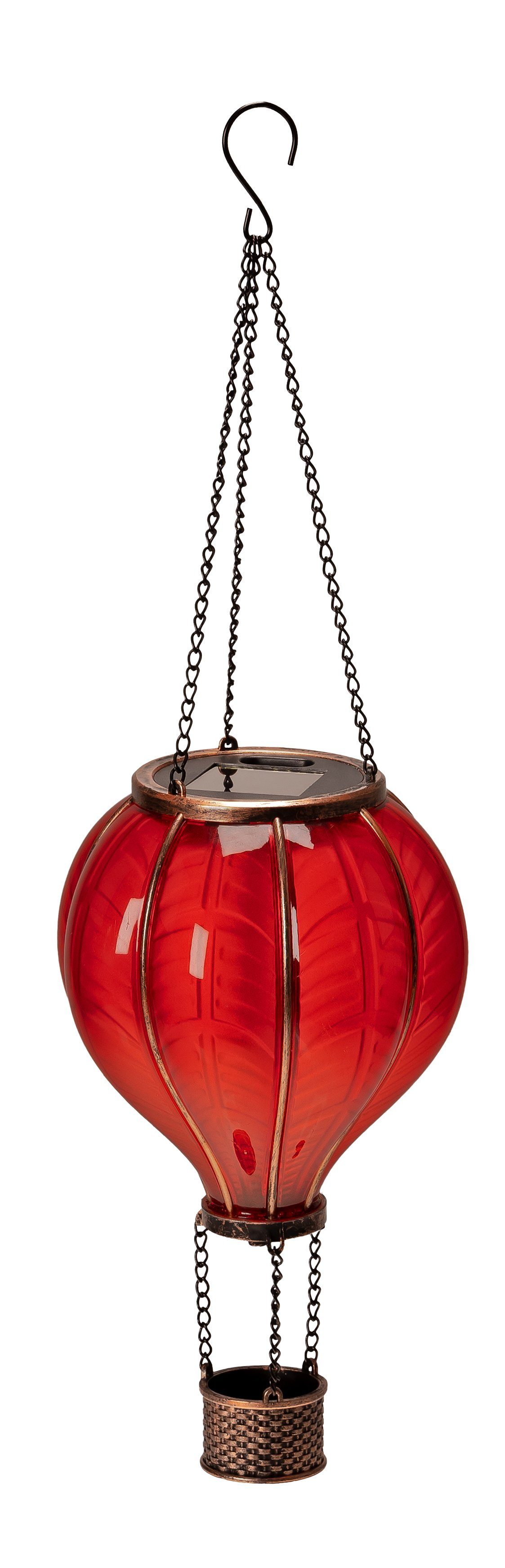 IC Gardenworld LED Solarleuchte LED Solar Heißluftballon mit Flammeneffekt Beleuchtung zum Aufhängen, LED fest integriert, warm-weiß mit Flammeneffekt, 20 warm- – Bild 2 von 3