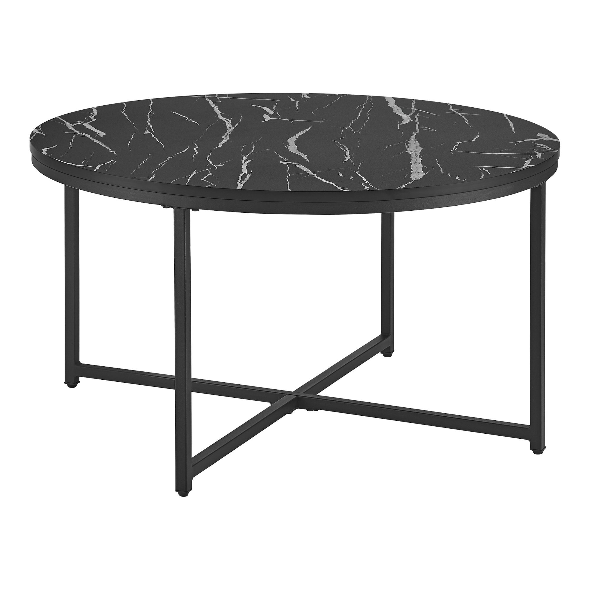 en.casa Couchtisch, Uppvidinge Sideboard 45x80cm Marmor/Schwarz günstig online kaufen