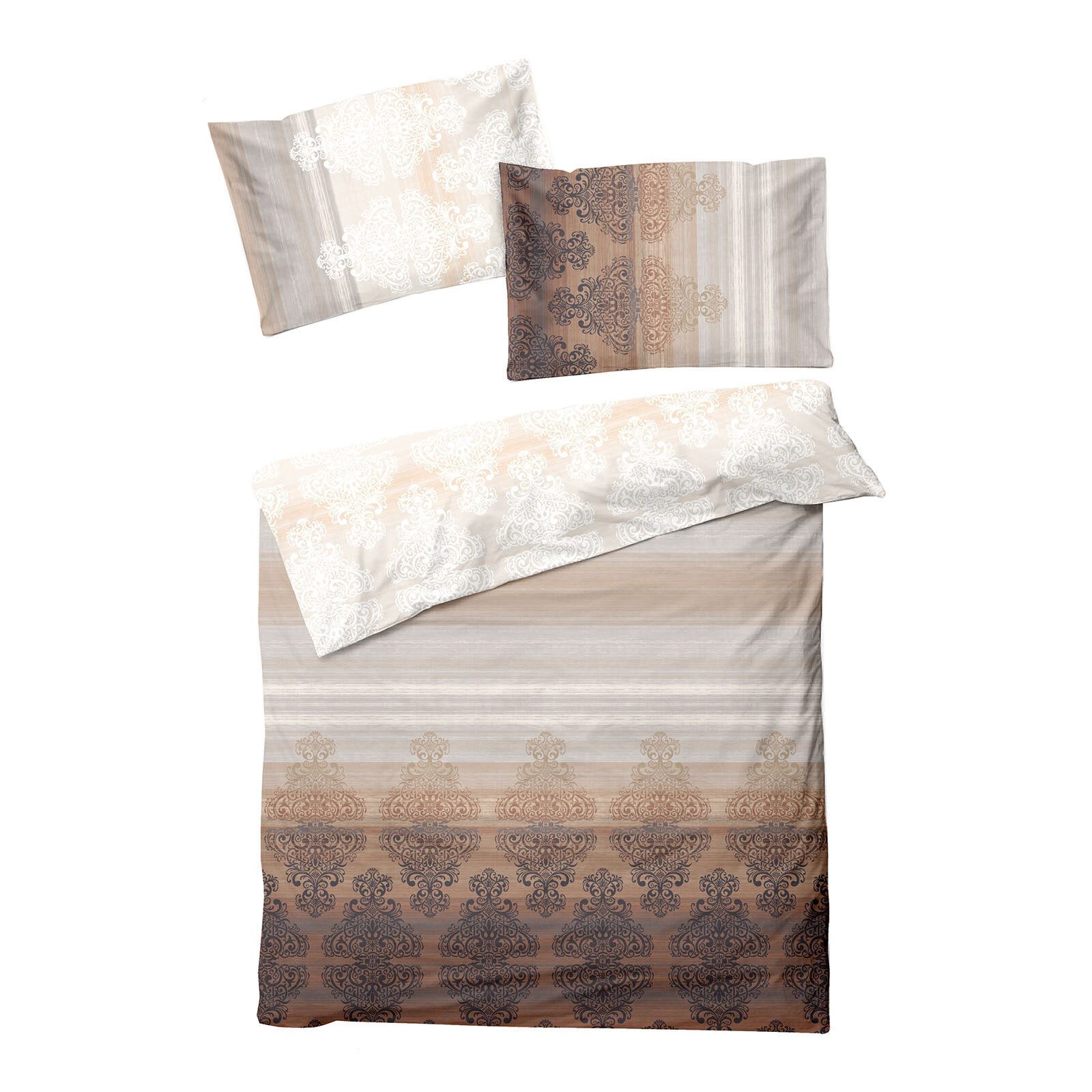 TRAUMSCHLAF Bettwäsche Aura, Biber, 2 teilig, günstig online kaufen