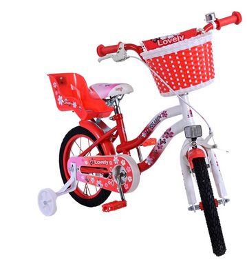 Volare Kinderfahrrad Lovely Mädchen - 14 Zoll - Rücktrittbremse, 3,5 - 5 Jahre, 85% zusammengebaut, Stahlfelge