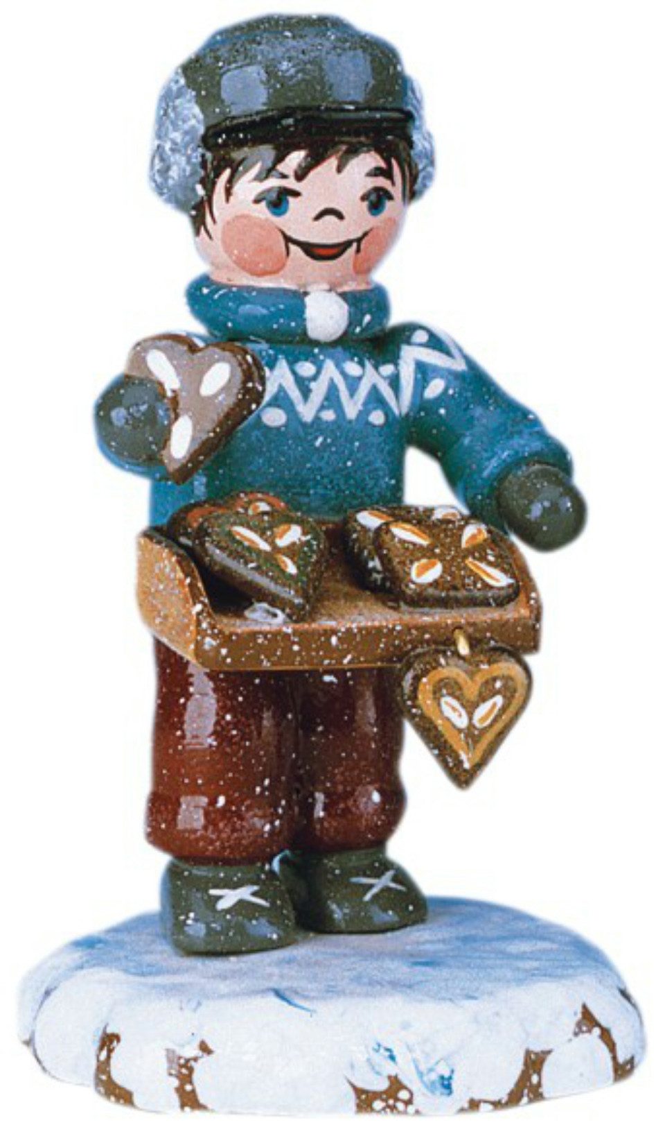 Hubrig Volkskunst Zschorlau Erzgebirge Sammelfigur Hubrig Winterkinder Leckere Lebkuchen