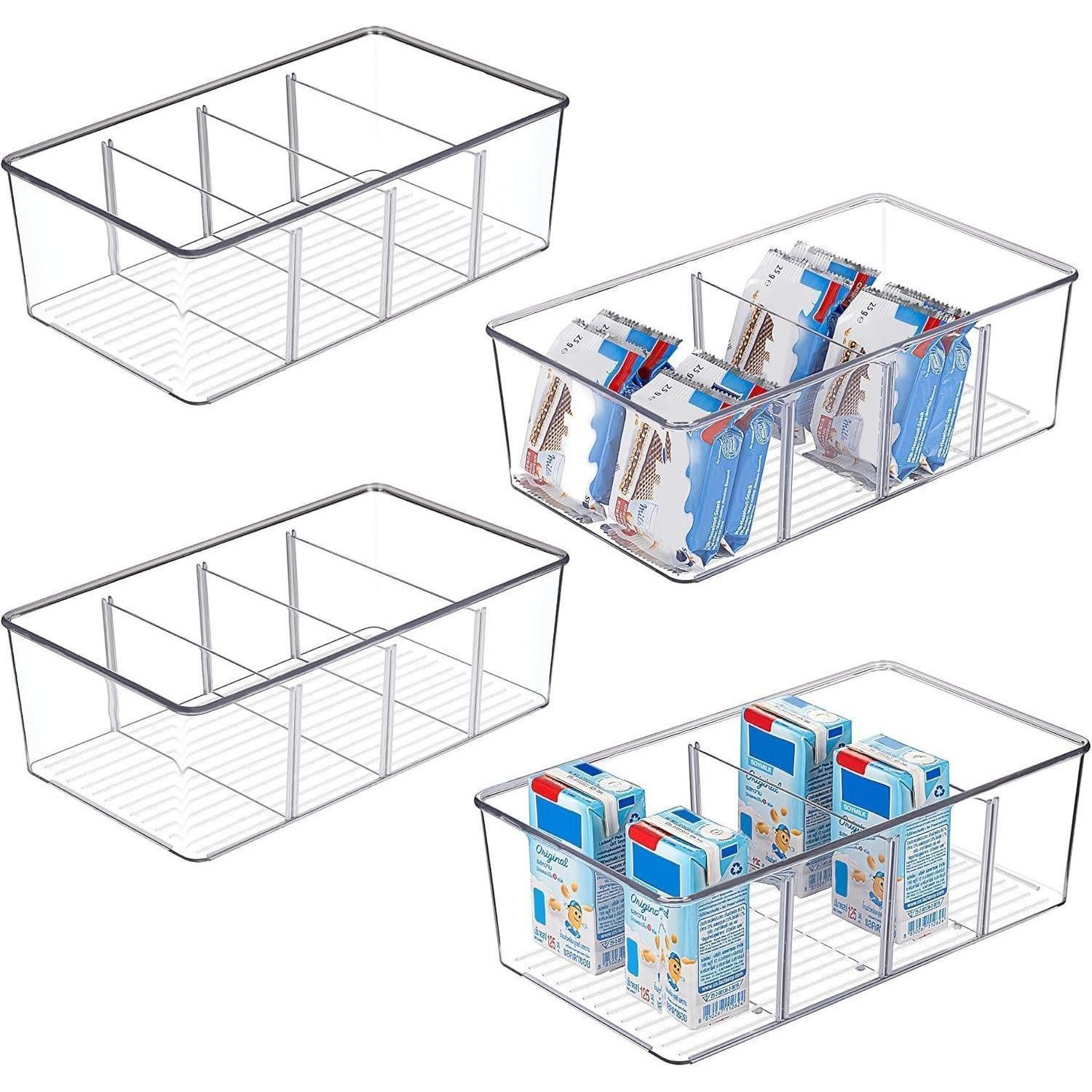 Kochbesteck-Set Kühlschrank Organizer 4er Stapelbar Aufbewahrungsbox BPAfrei 4 Pack