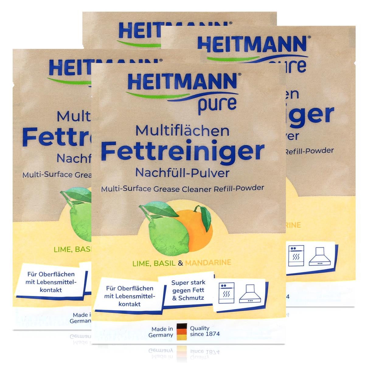 Heitmann pure Multiflächen Fettreiniger Lime Mandarine Nachfüller 25g Küchenreiniger