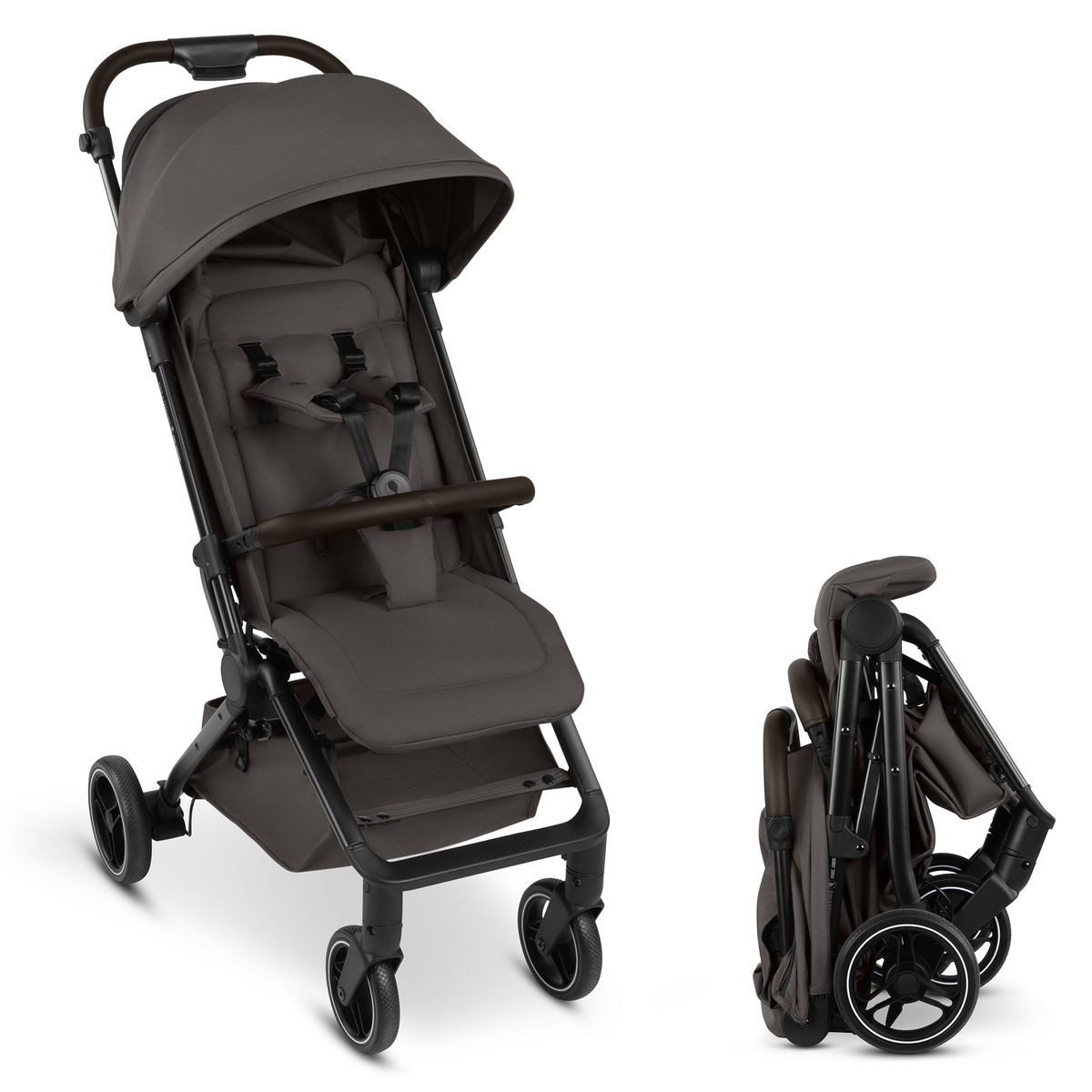 ABC Design Kinder-Buggy Ping 4 Trekking - Nut, leichter Sportwagen mit Liegefunktion & Einhand-Faltung bis 22 kg