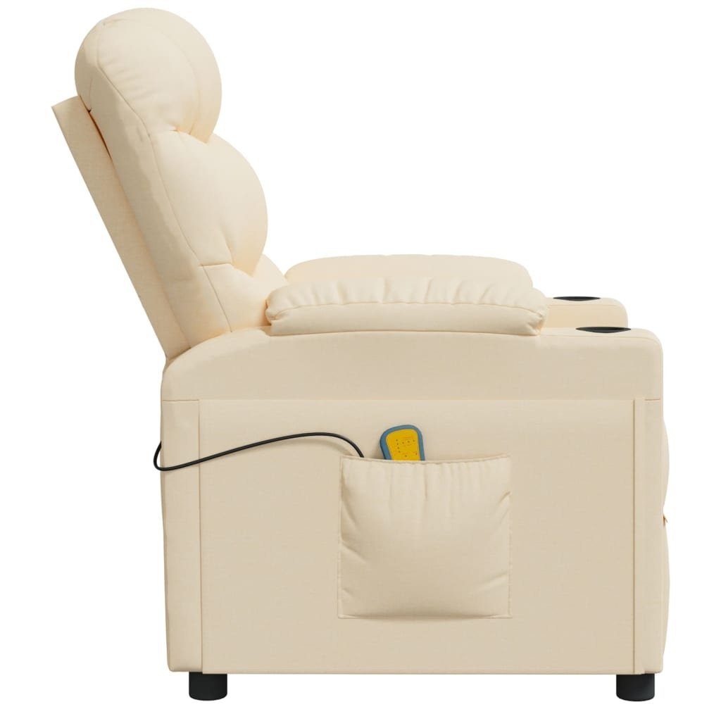 Stoff Massagesessel (1-St) vidaXL Creme Massagesessel