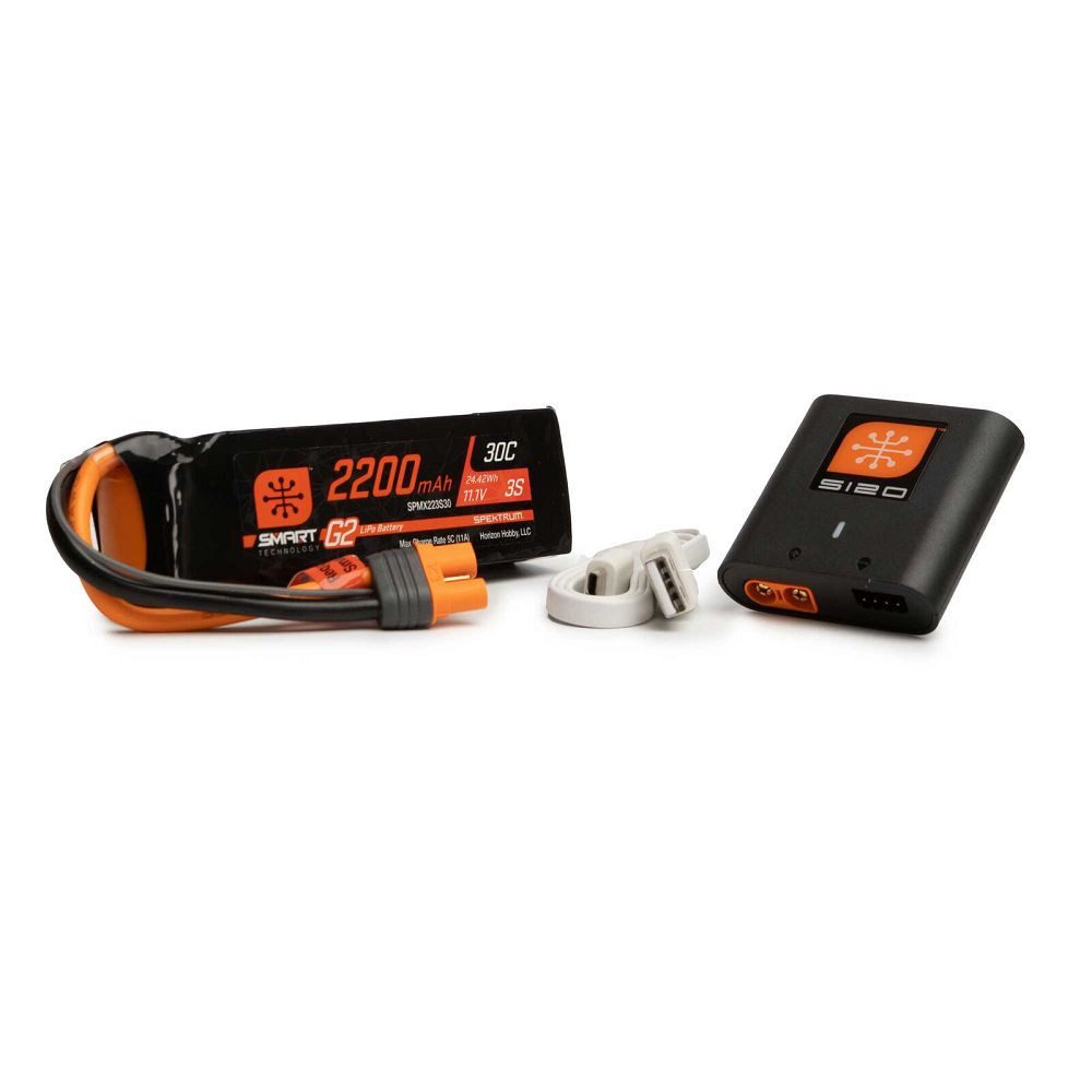 Spektrum Spektrum Smart G2 Air Lipo Akku 11,1V 2200mAh, Ladegerät S120 RC-Fernsteuerung